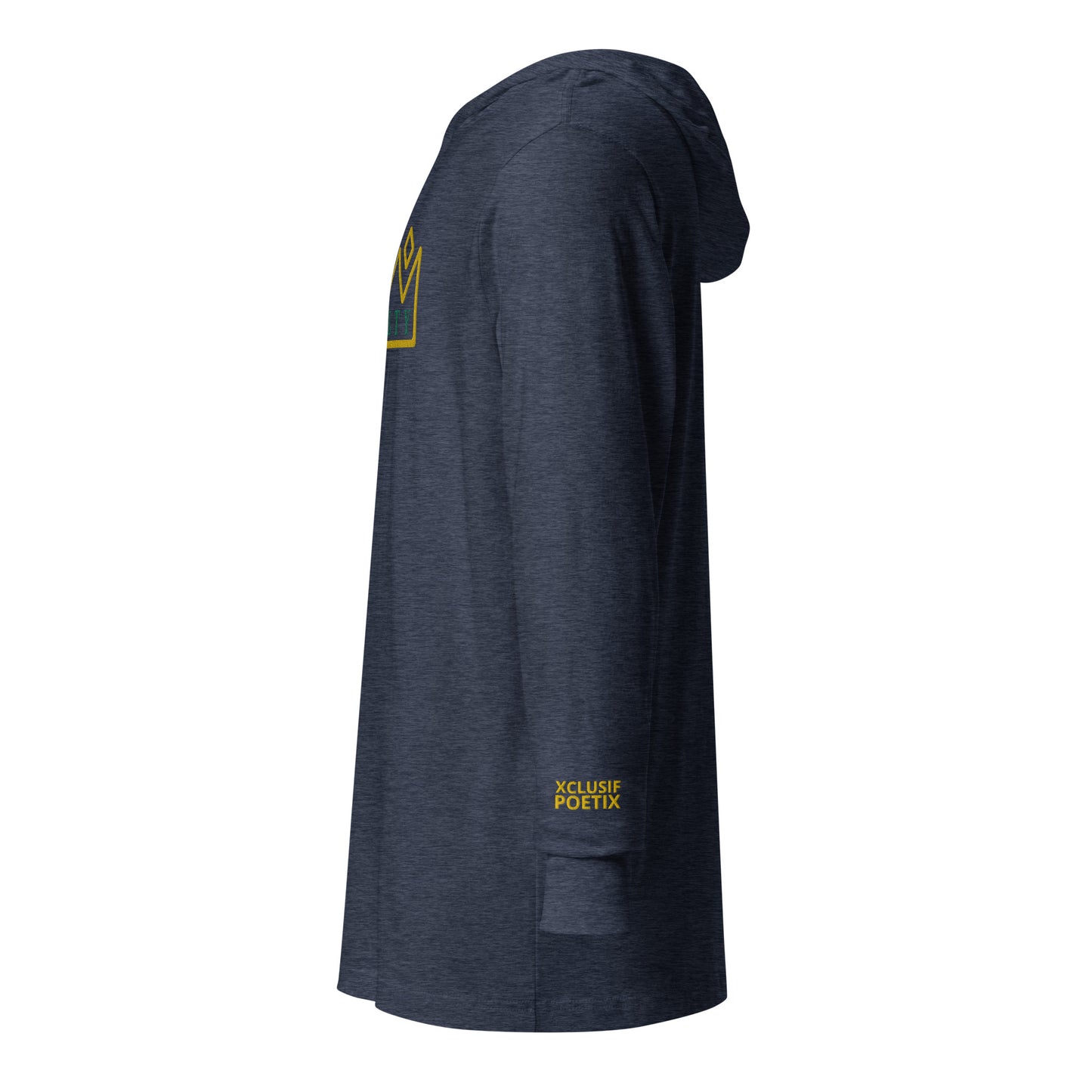 ROYALTY BY XCLUSIF POETIX Embroidery Hooded long-sleeve tee