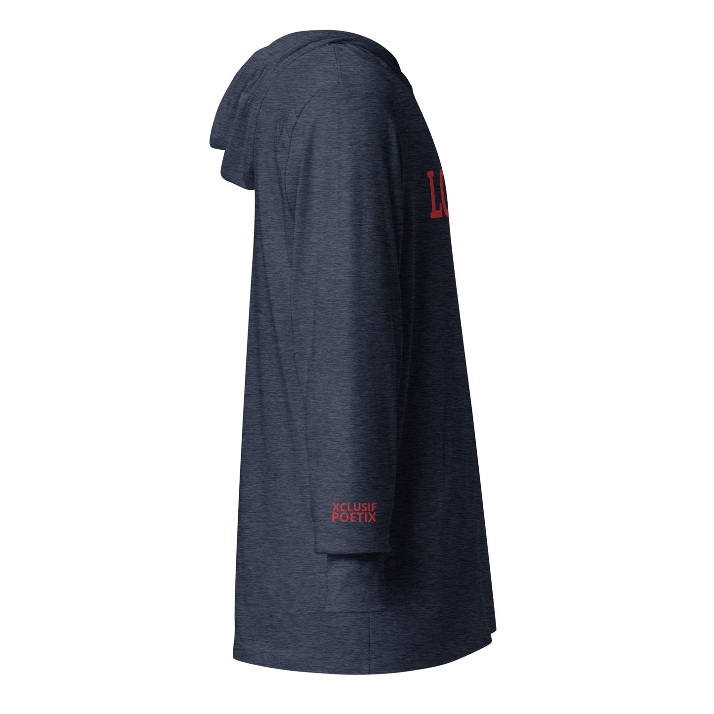 LOVE BY XCLUSIF POETIX Embroidery Hooded long-sleeve tee