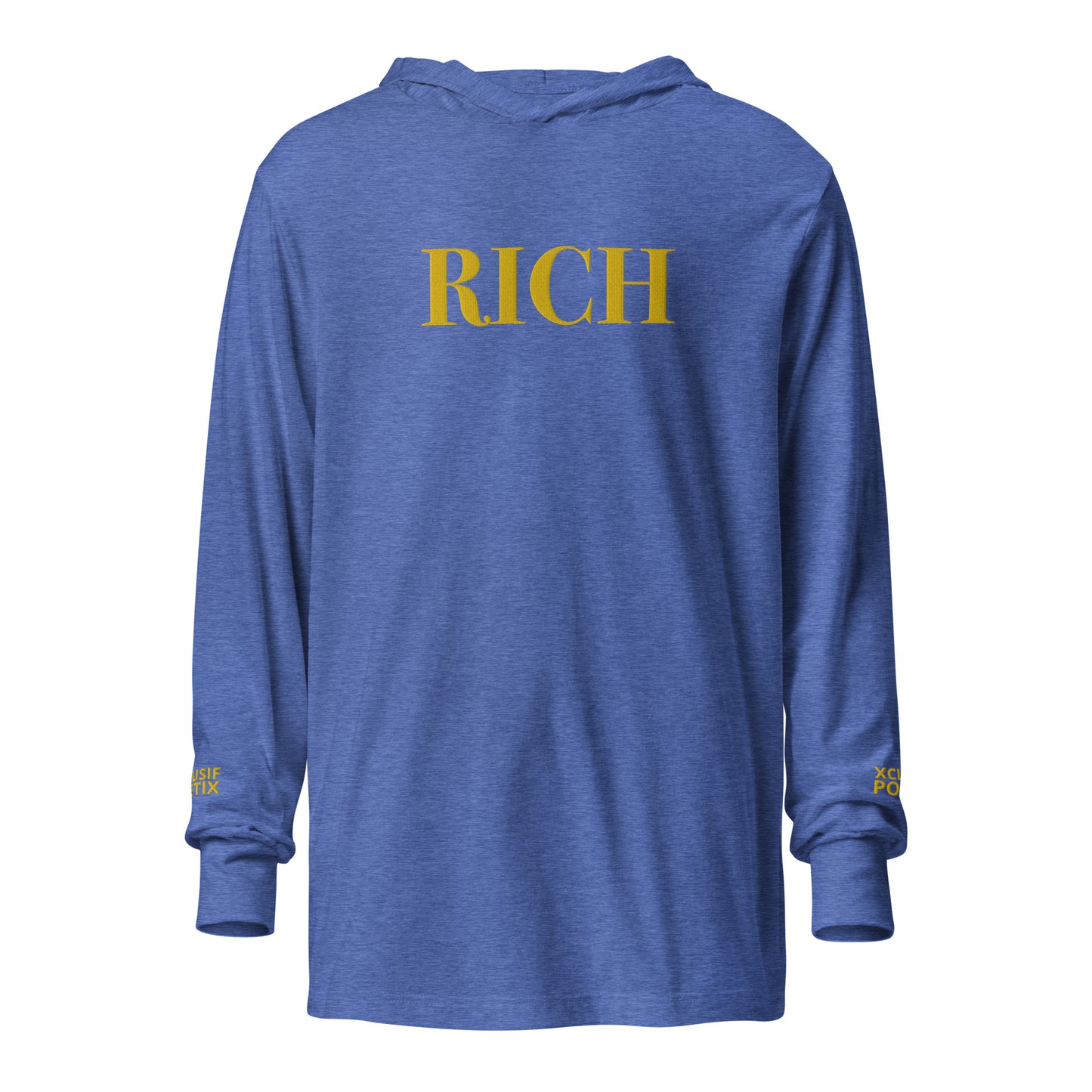 RICH BY XCLUSIF POETIX Embroidery Hooded long-sleeve tee