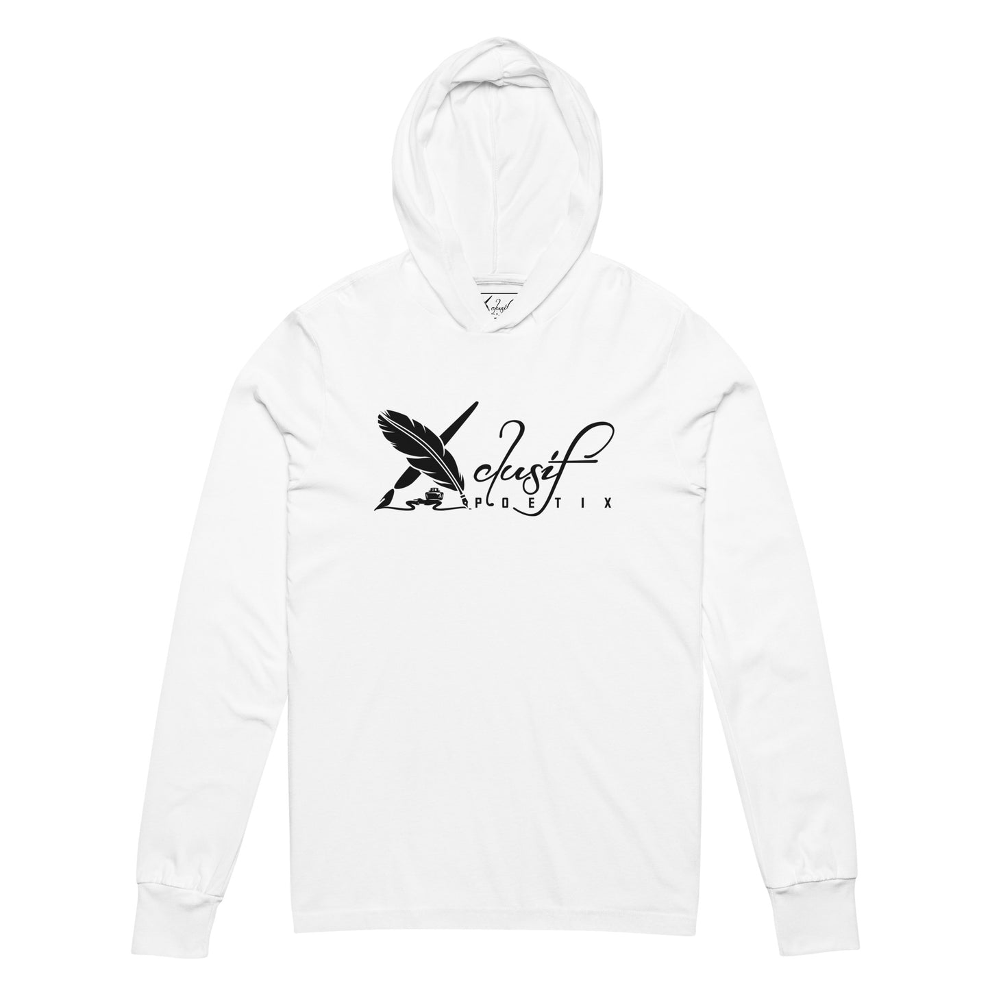 XCLUSIF POETIX BLACK LOGO Hooded long-sleeve tee