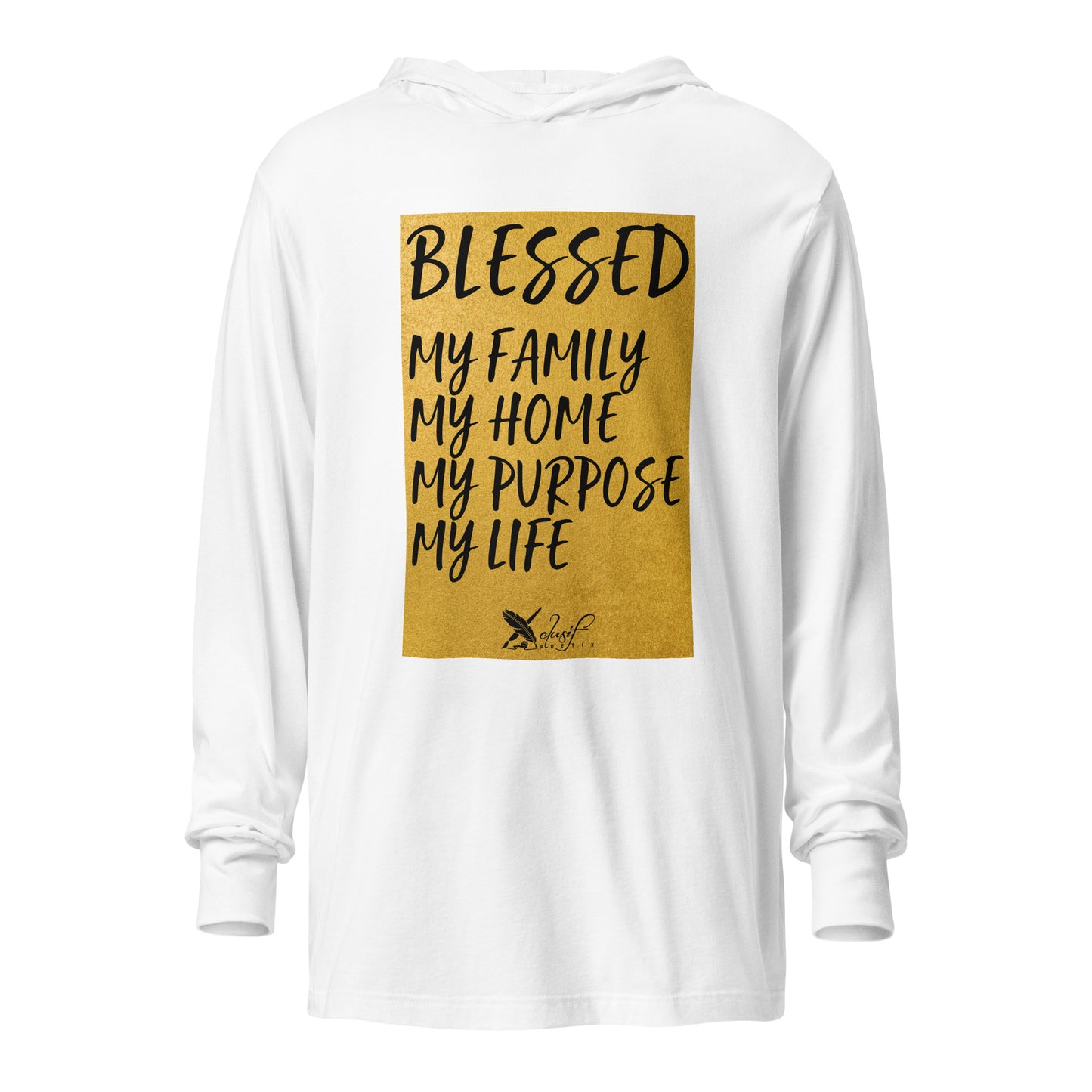 BLESSED BY XCLUSIF POETIX Hooded long-sleeve tee