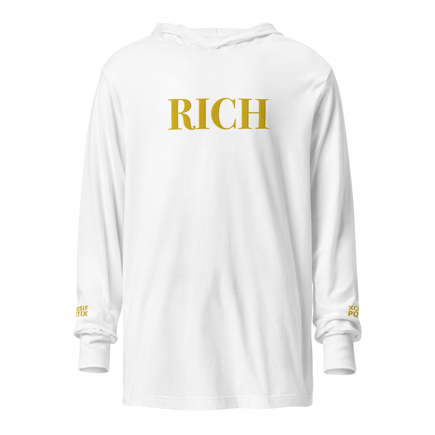 RICH BY XCLUSIF POETIX Embroidery Hooded long-sleeve tee