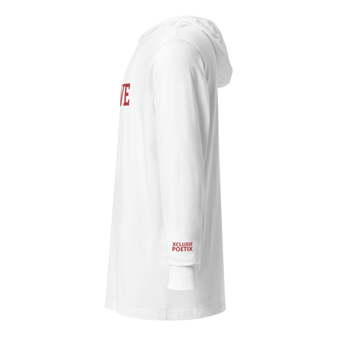 LOVE BY XCLUSIF POETIX Embroidery Hooded long-sleeve tee