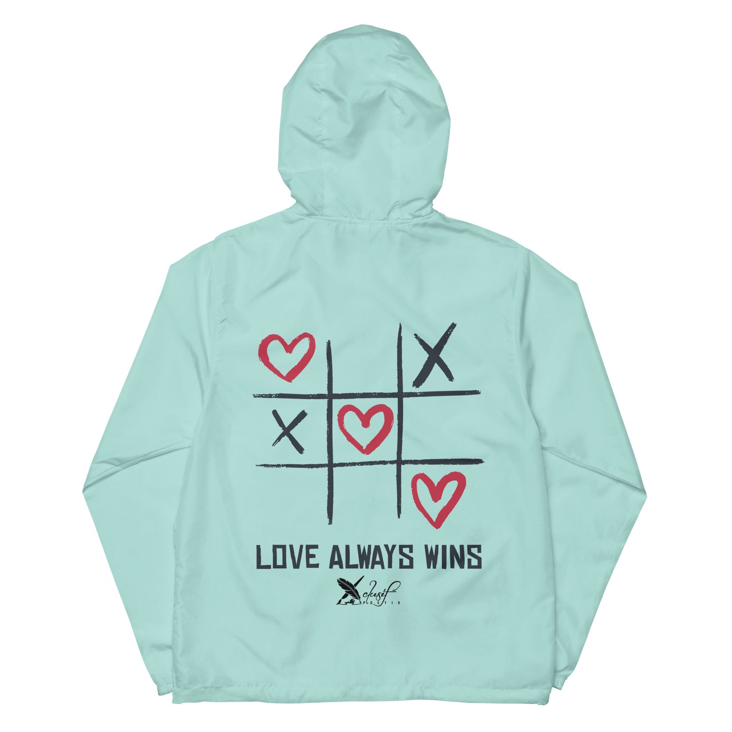 "LOVE ALWAYS WINS" BY XCLUSIF POETIX Unisex lightweight zip up windbreaker