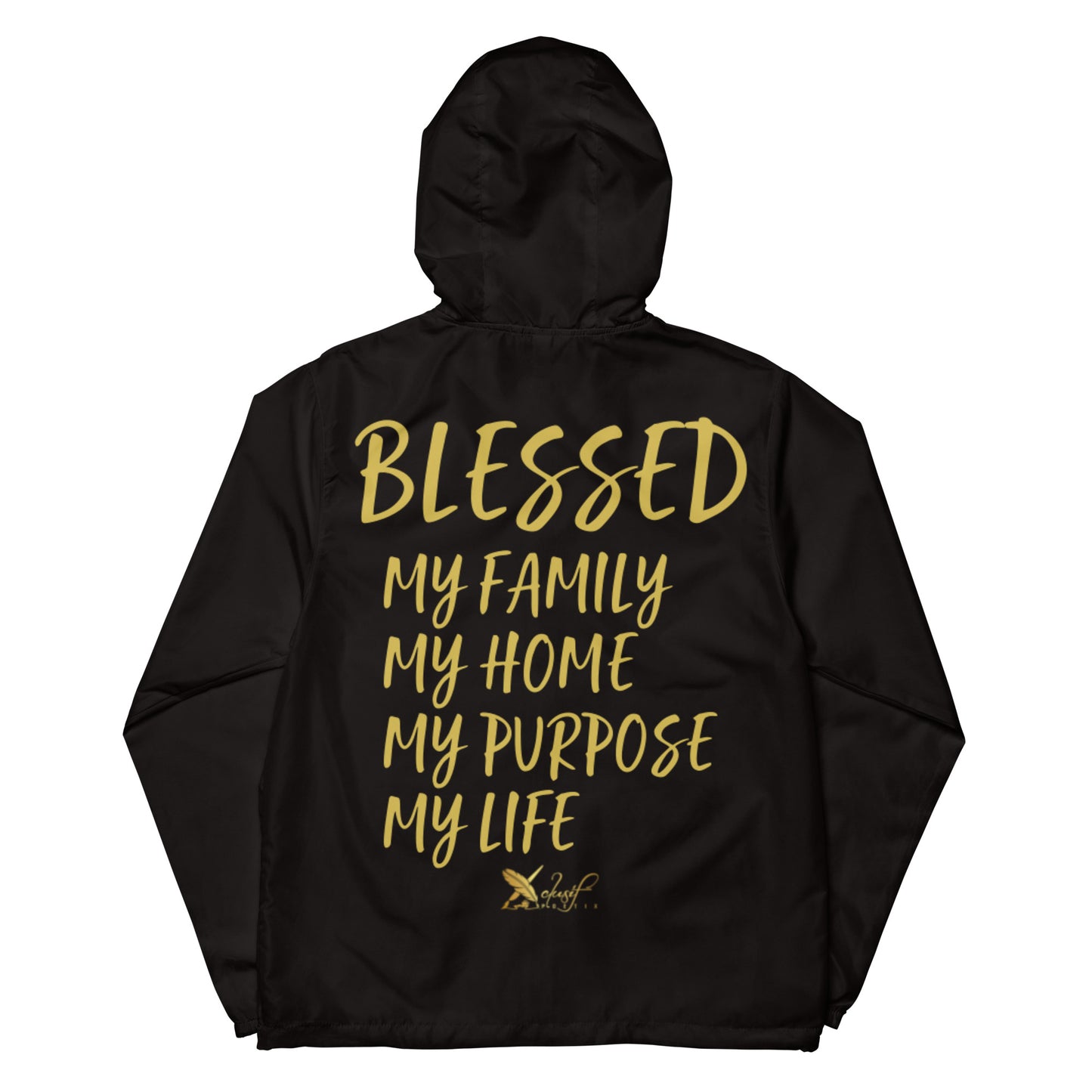 BLESSED BY XCLUSIF POETIX Unisex lightweight zip up windbreaker