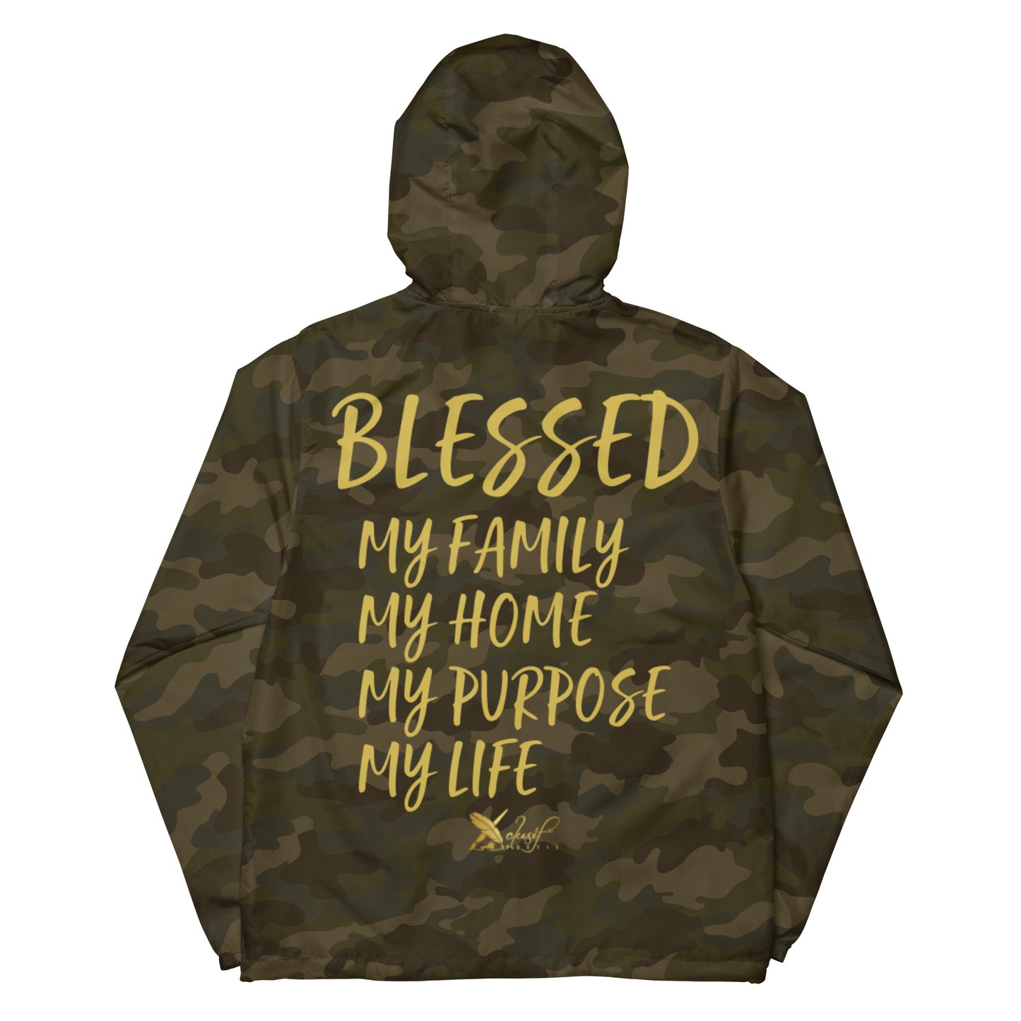 BLESSED BY XCLUSIF POETIX Unisex lightweight zip up windbreaker