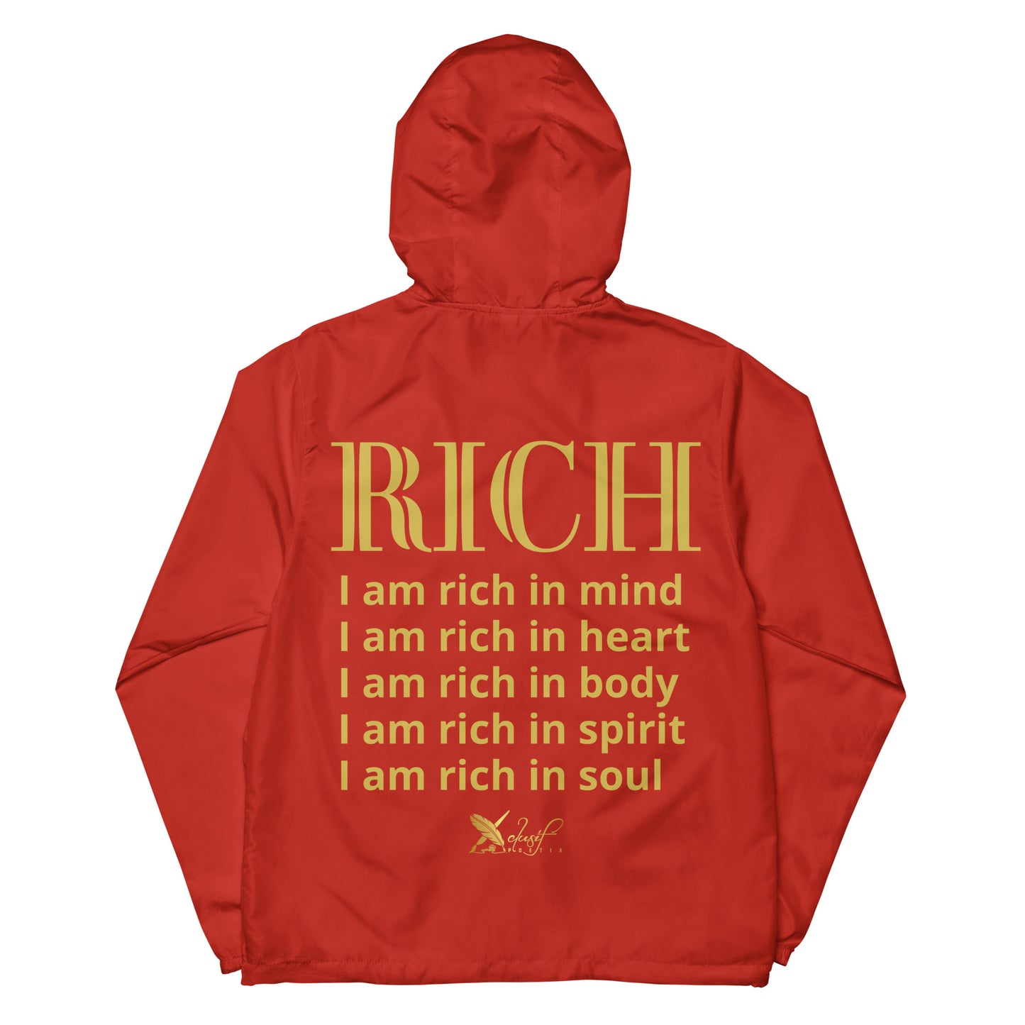 RICH BY XCLUSIF POETIX Unisex lightweight zip up windbreaker