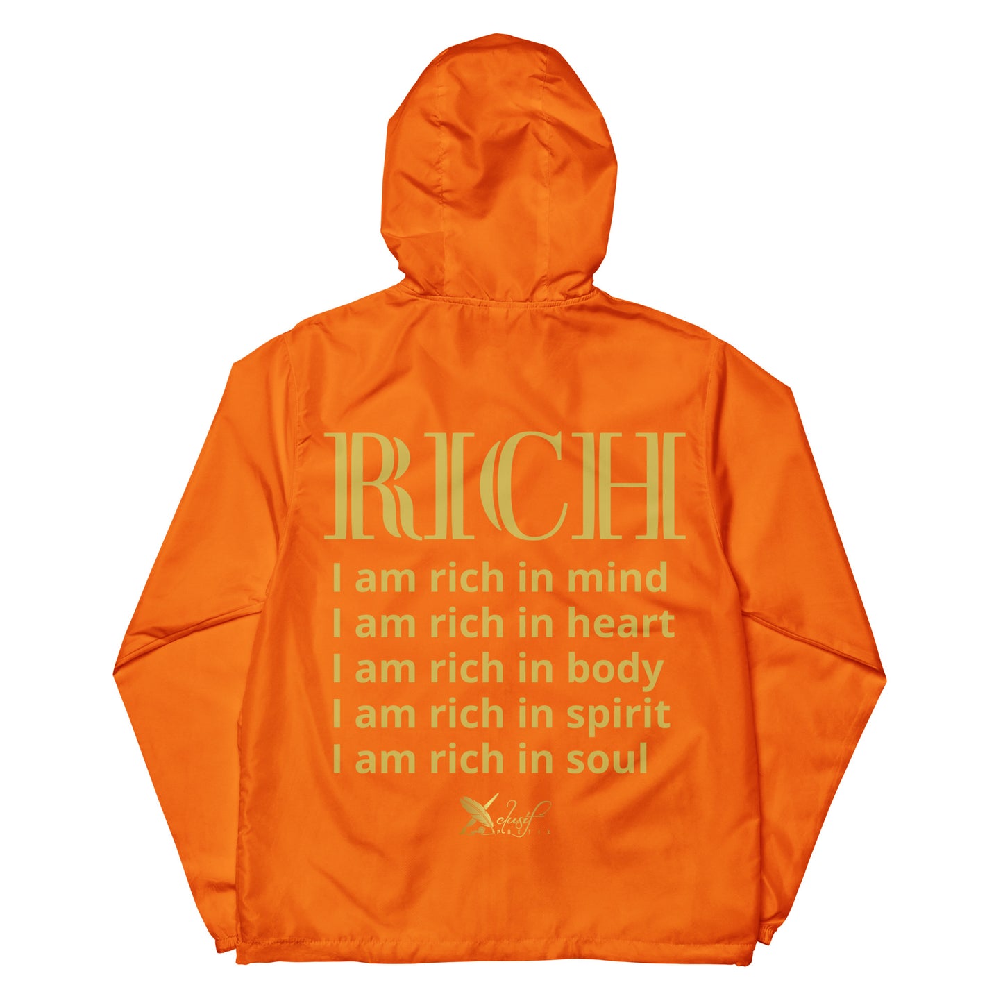 RICH BY XCLUSIF POETIX Unisex lightweight zip up windbreaker