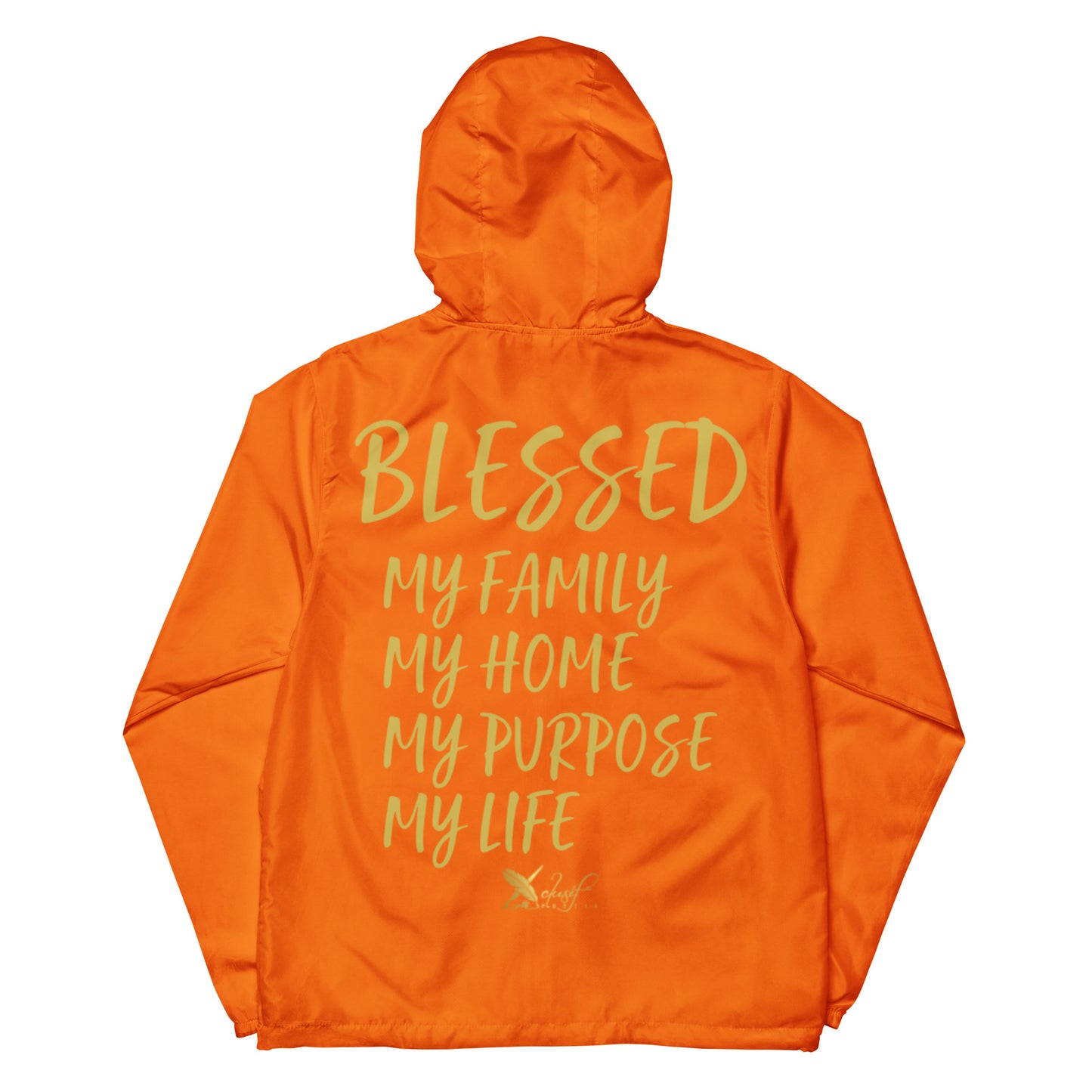 BLESSED BY XCLUSIF POETIX Unisex lightweight zip up windbreaker