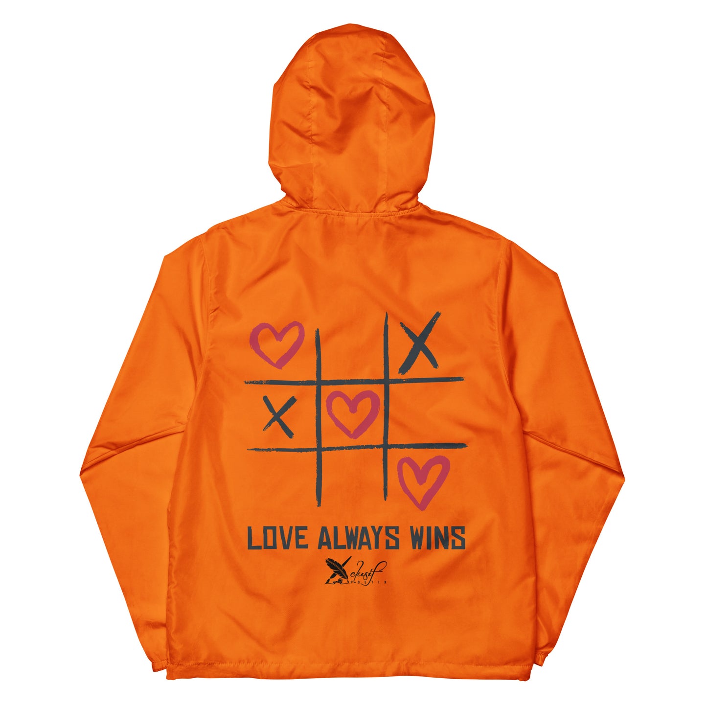 "LOVE ALWAYS WINS" BY XCLUSIF POETIX Unisex lightweight zip up windbreaker