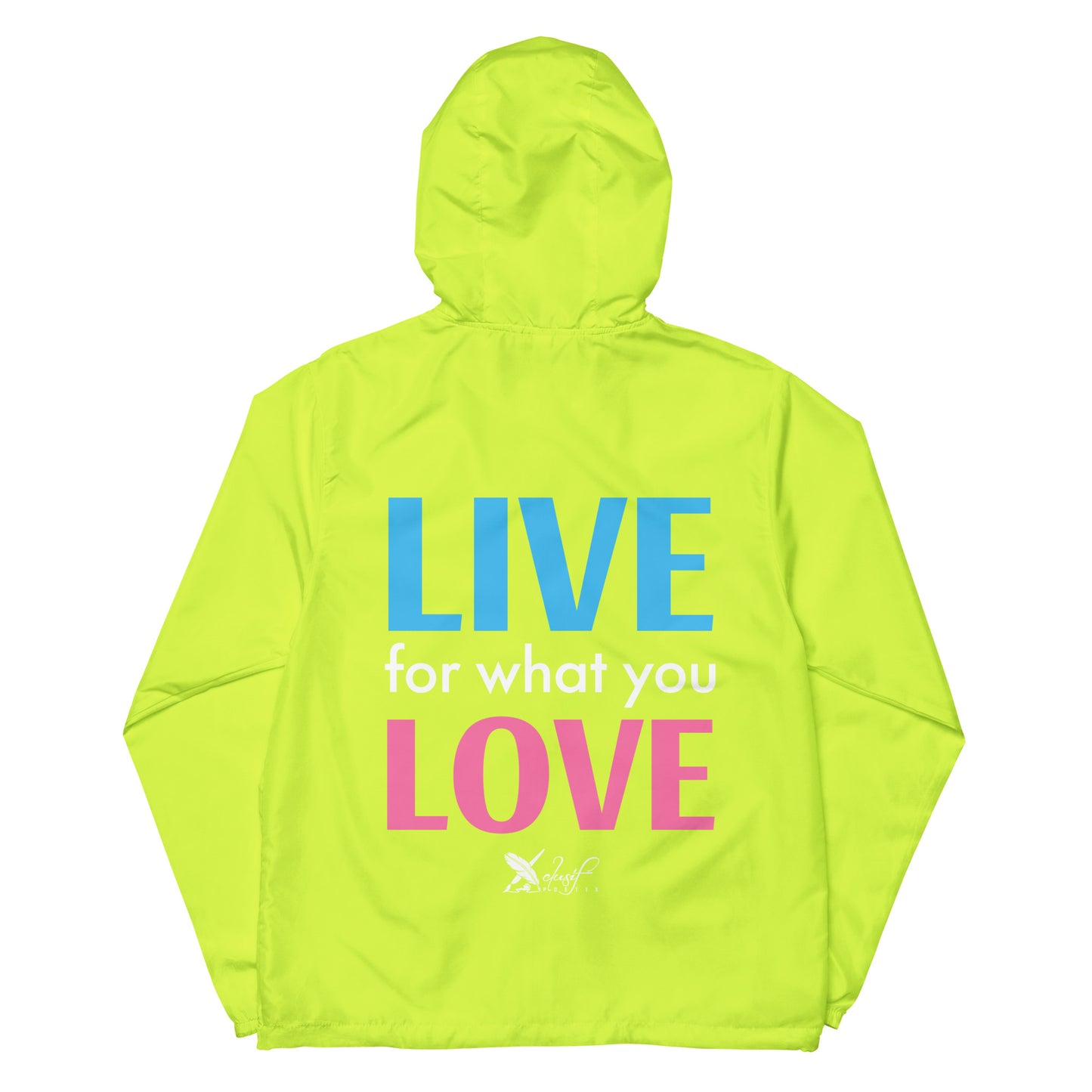 "LIVE FOR WHAT YOU LOVE" BY XCLUSIF POETIX Unisex lightweight zip up windbreaker