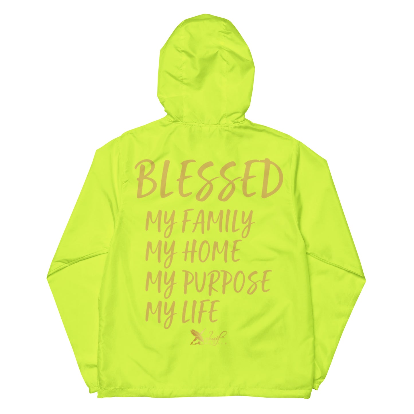 BLESSED BY XCLUSIF POETIX Unisex lightweight zip up windbreaker