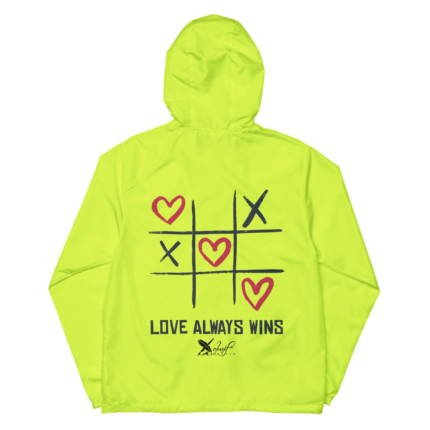 "LOVE ALWAYS WINS" BY XCLUSIF POETIX Unisex lightweight zip up windbreaker