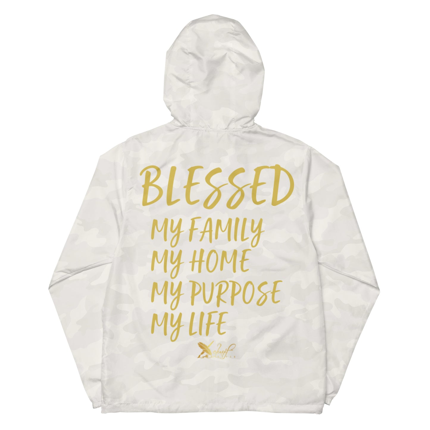 BLESSED BY XCLUSIF POETIX Unisex lightweight zip up windbreaker