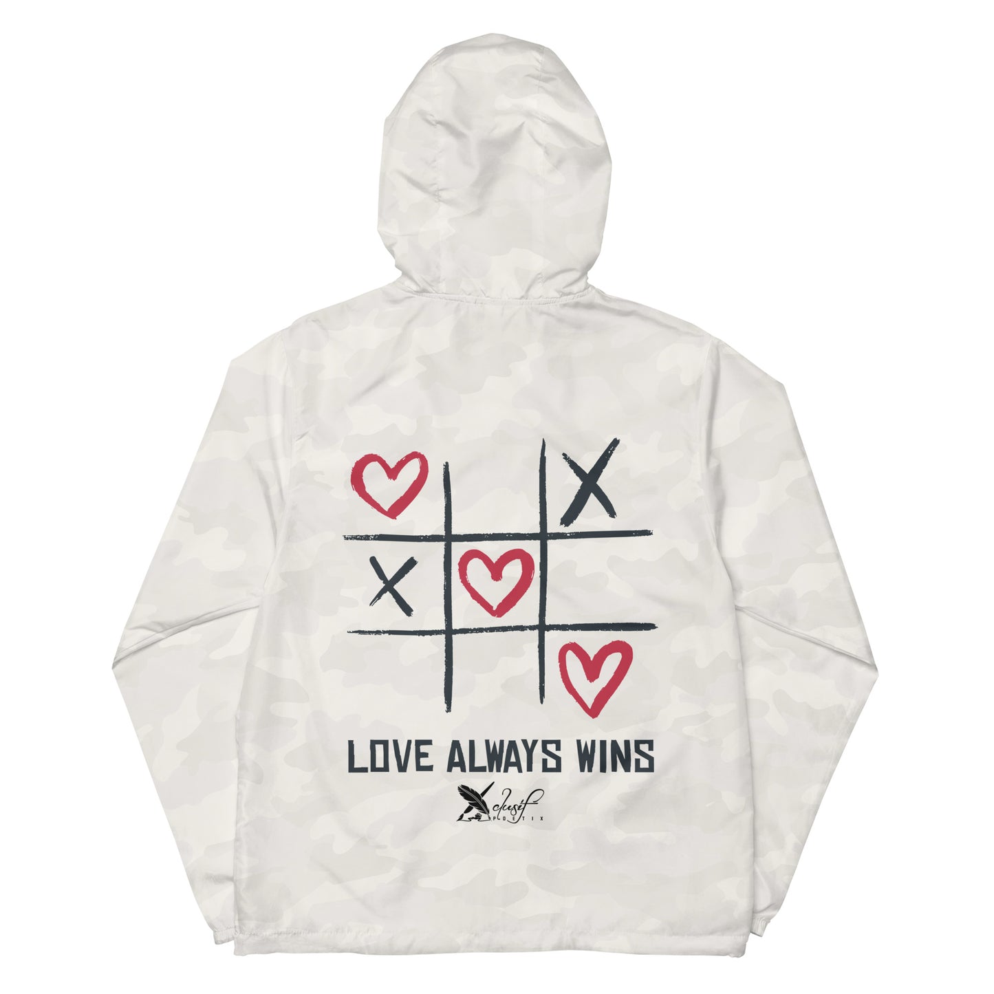 "LOVE ALWAYS WINS" BY XCLUSIF POETIX Unisex lightweight zip up windbreaker