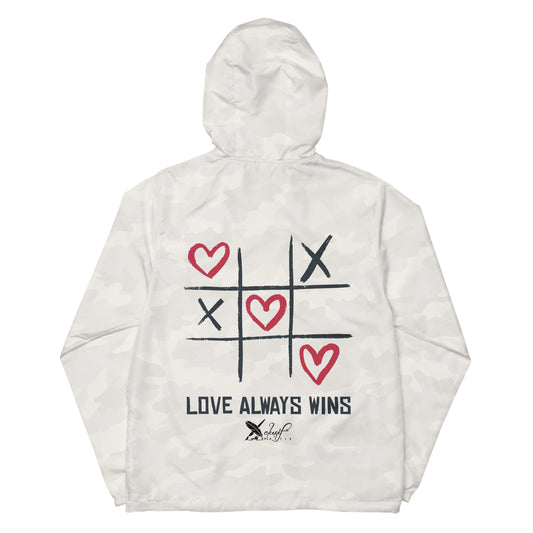 "LOVE ALWAYS WINS" BY XCLUSIF POETIX Unisex lightweight zip up windbreaker