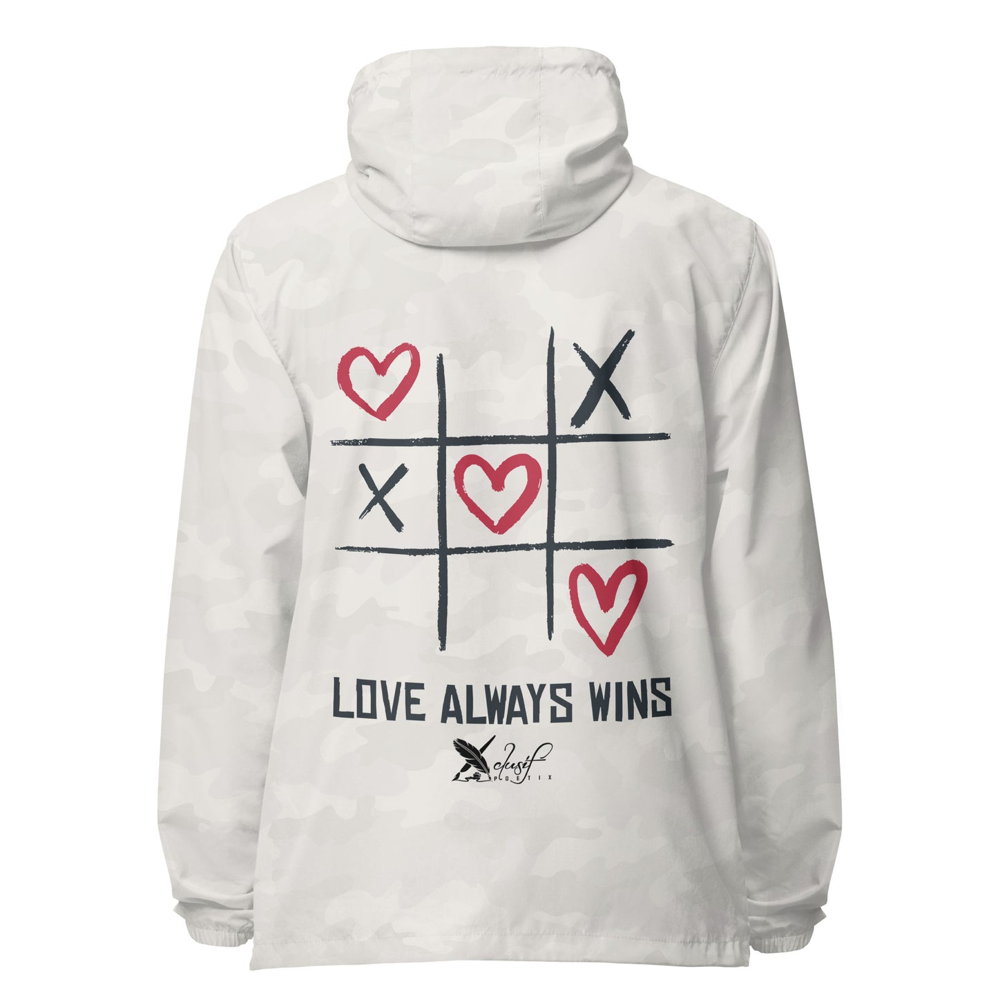 "LOVE ALWAYS WINS" BY XCLUSIF POETIX Unisex lightweight zip up windbreaker