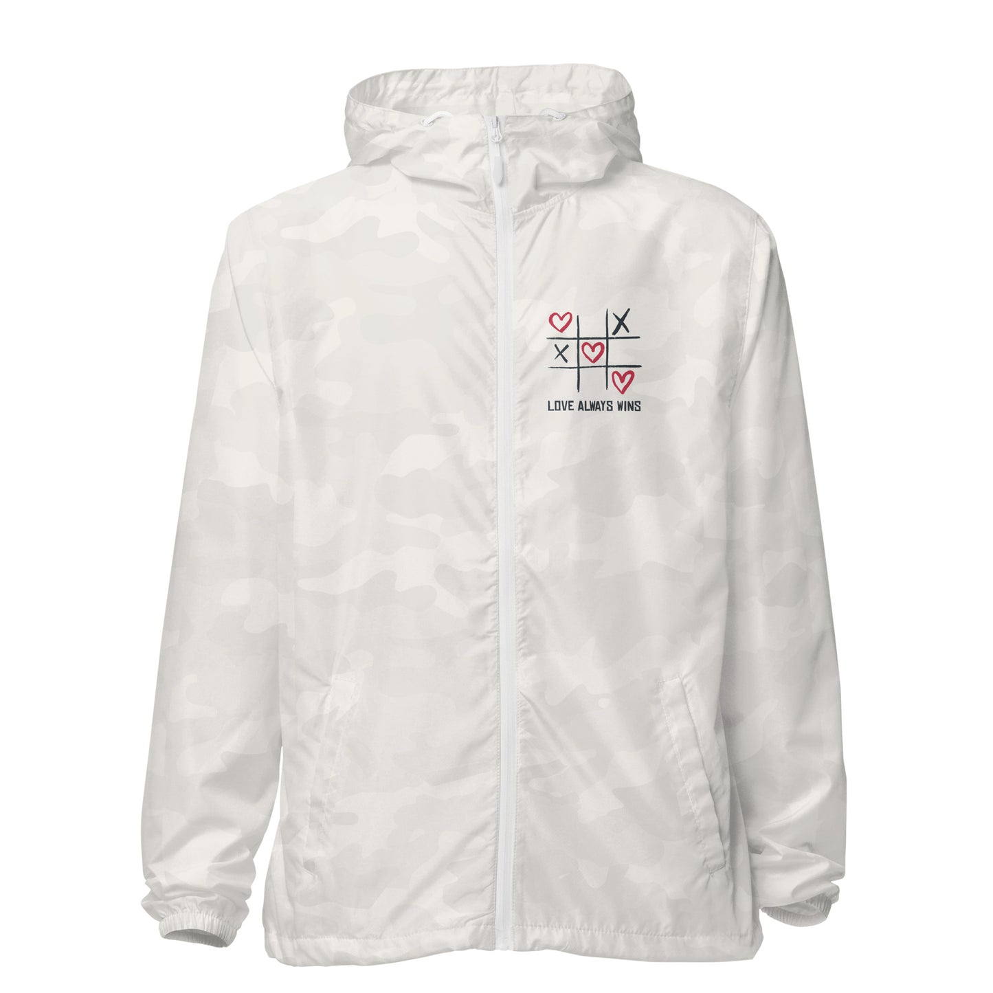 "LOVE ALWAYS WINS" BY XCLUSIF POETIX Unisex lightweight zip up windbreaker