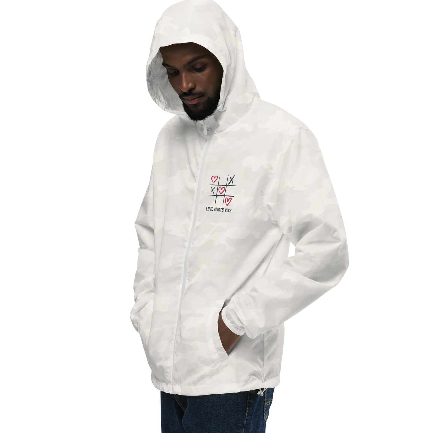 "LOVE ALWAYS WINS" BY XCLUSIF POETIX Unisex lightweight zip up windbreaker