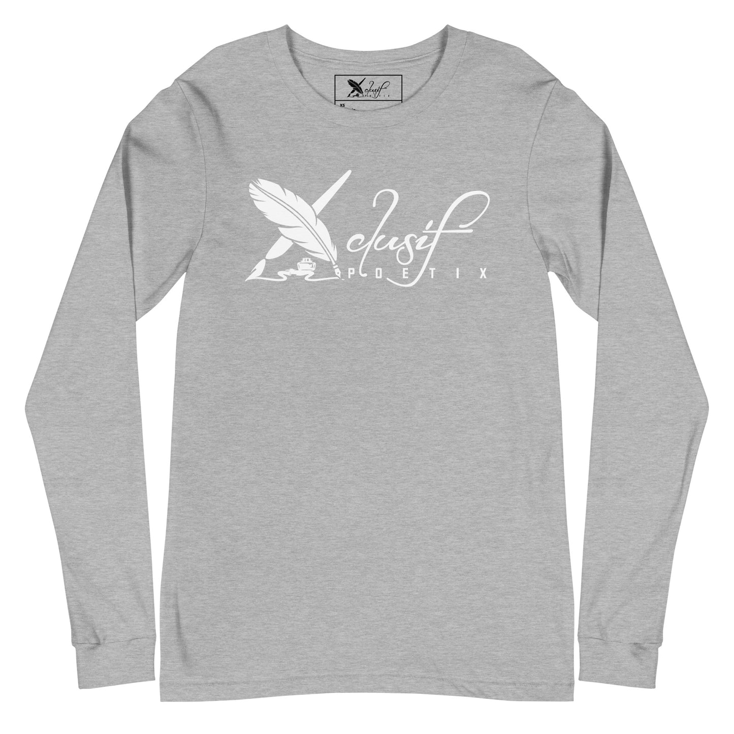 XCLUSIF POETIX WHITE LOGO Unisex Long Sleeve Tee