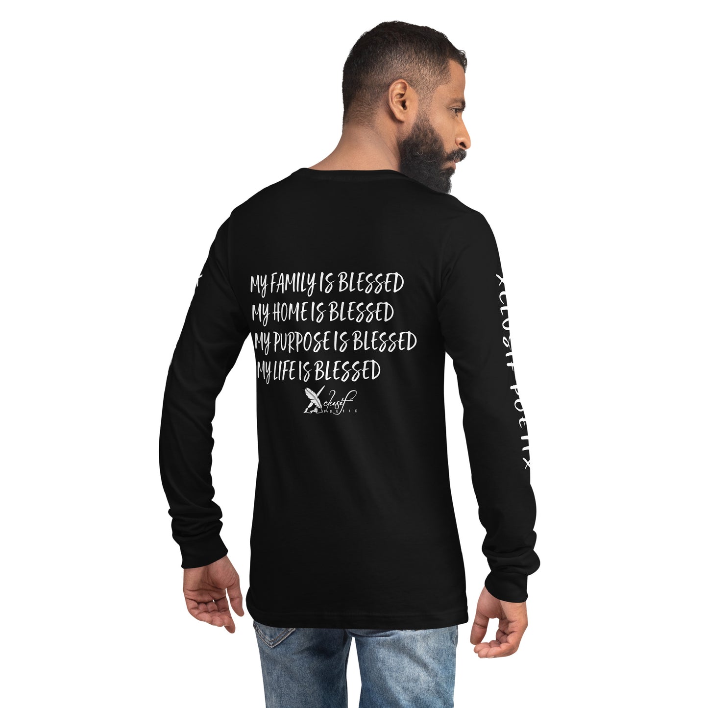 BLESSED BY XCLUSIF POETIX Unisex Long Sleeve Tee