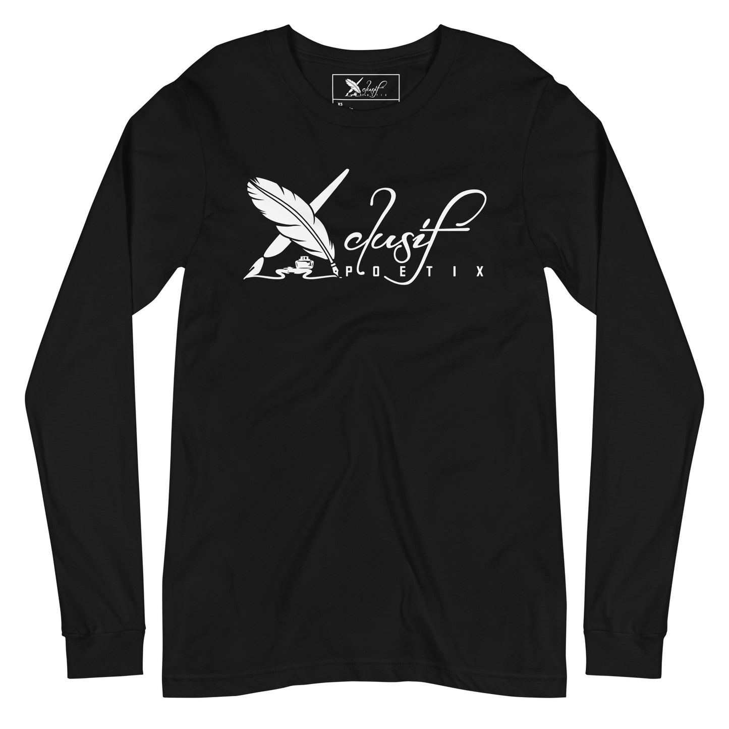 XCLUSIF POETIX WHITE LOGO Unisex Long Sleeve Tee