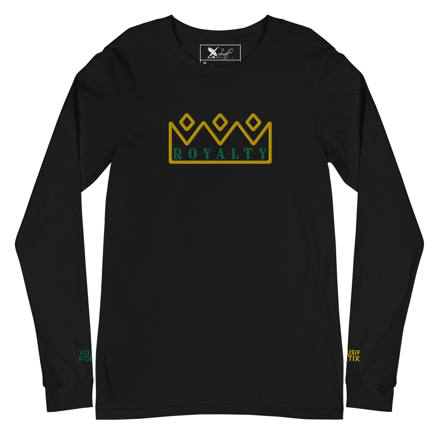 ROYALTY BY XCLUSIF POETIX Embroidery Unisex Long Sleeve Tee