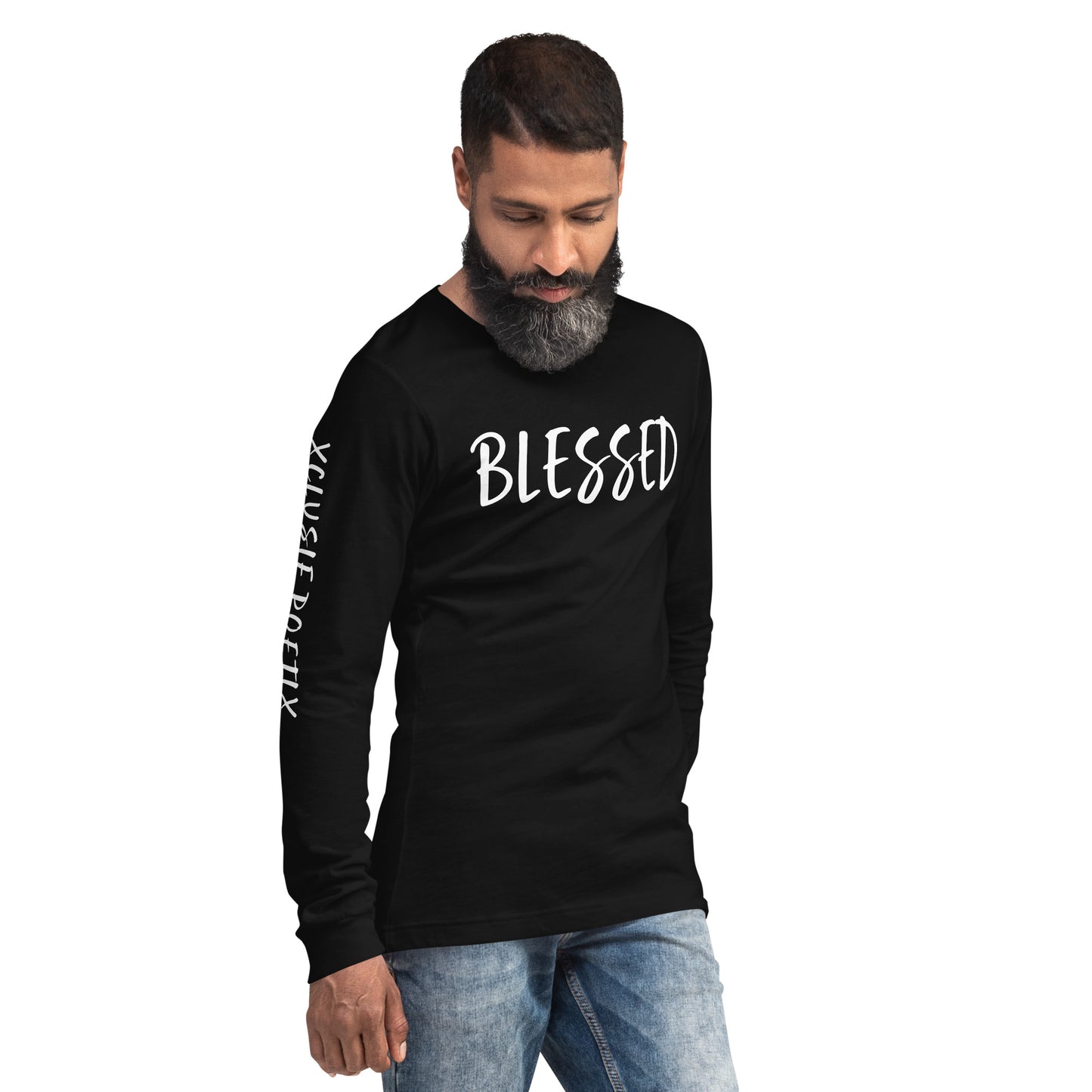 BLESSED BY XCLUSIF POETIX Unisex Long Sleeve Tee