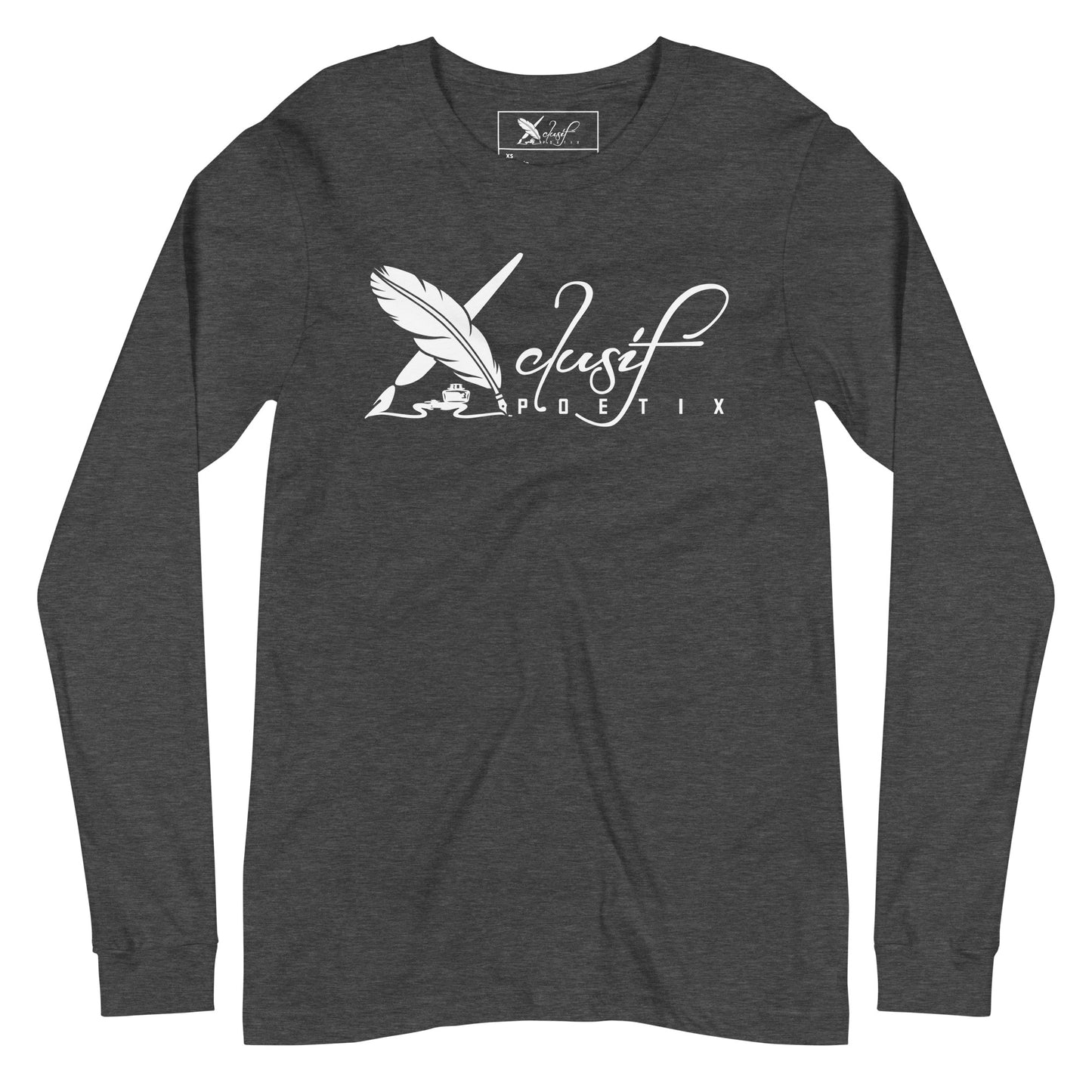 XCLUSIF POETIX WHITE LOGO Unisex Long Sleeve Tee