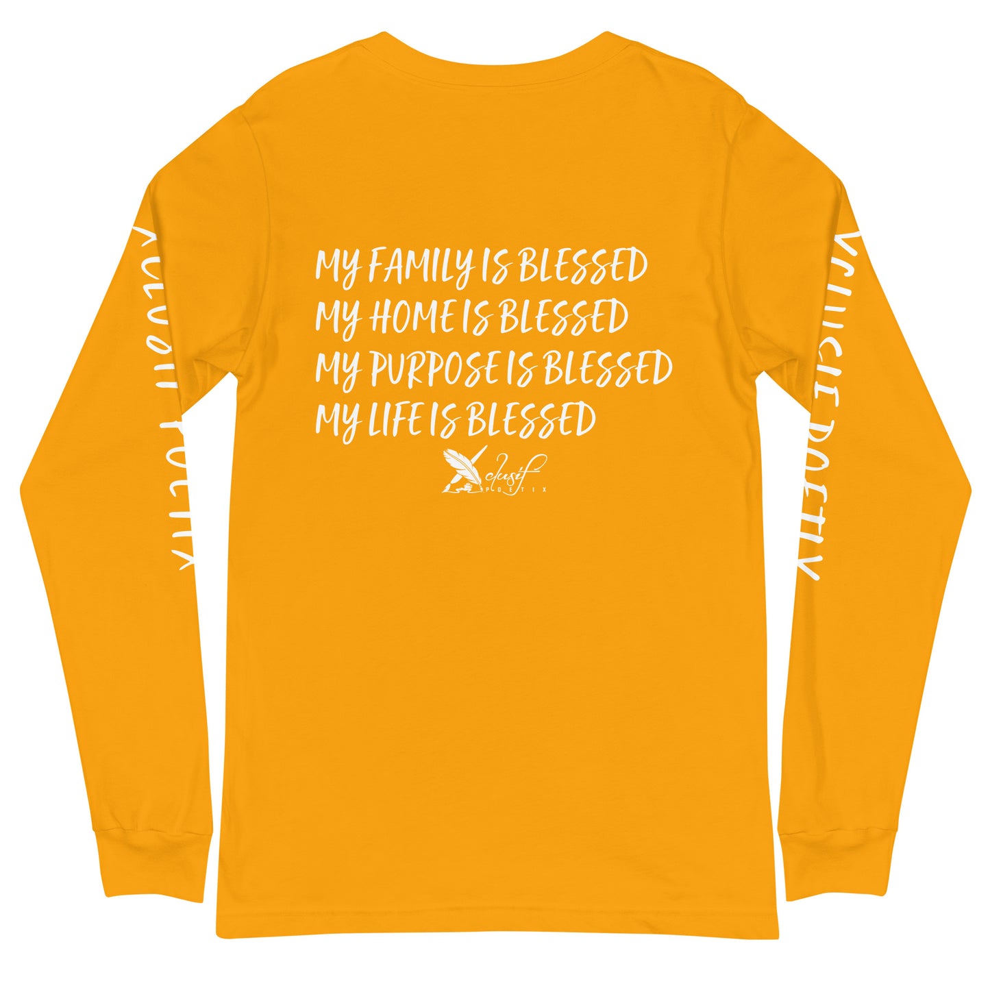 BLESSED BY XCLUSIF POETIX Unisex Long Sleeve Tee