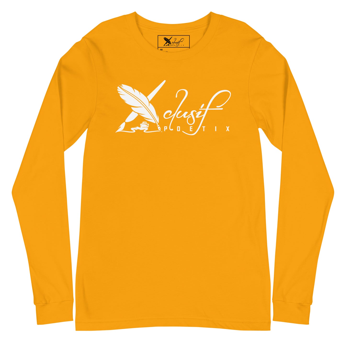 XCLUSIF POETIX WHITE LOGO Unisex Long Sleeve Tee