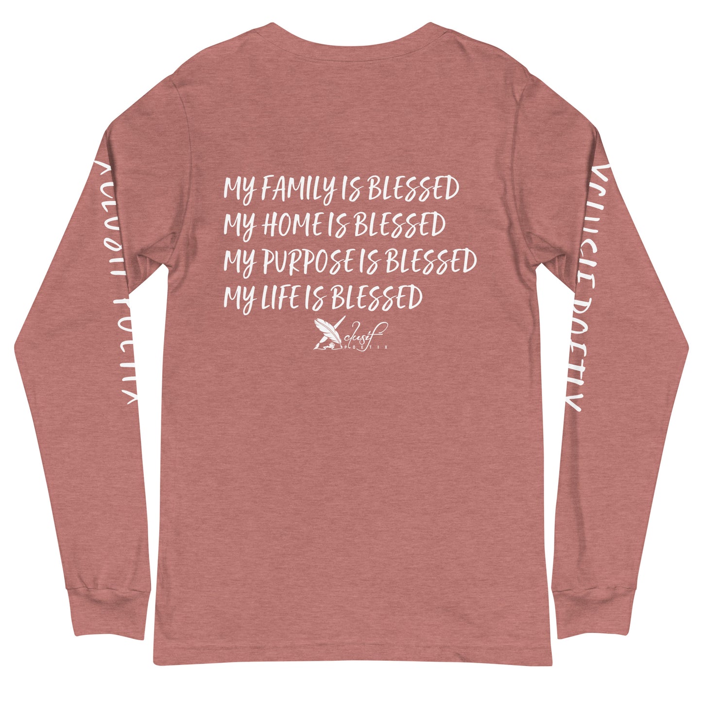 BLESSED BY XCLUSIF POETIX Unisex Long Sleeve Tee