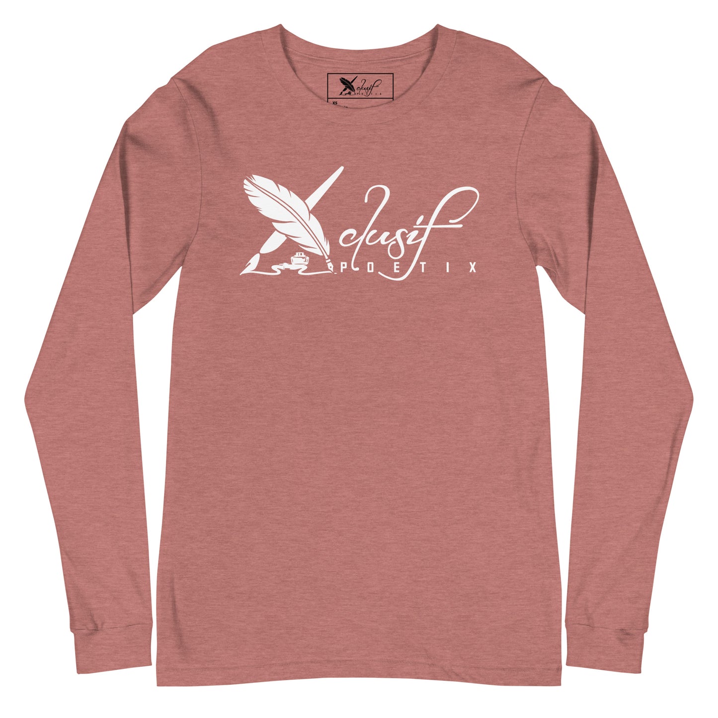 XCLUSIF POETIX WHITE LOGO Unisex Long Sleeve Tee