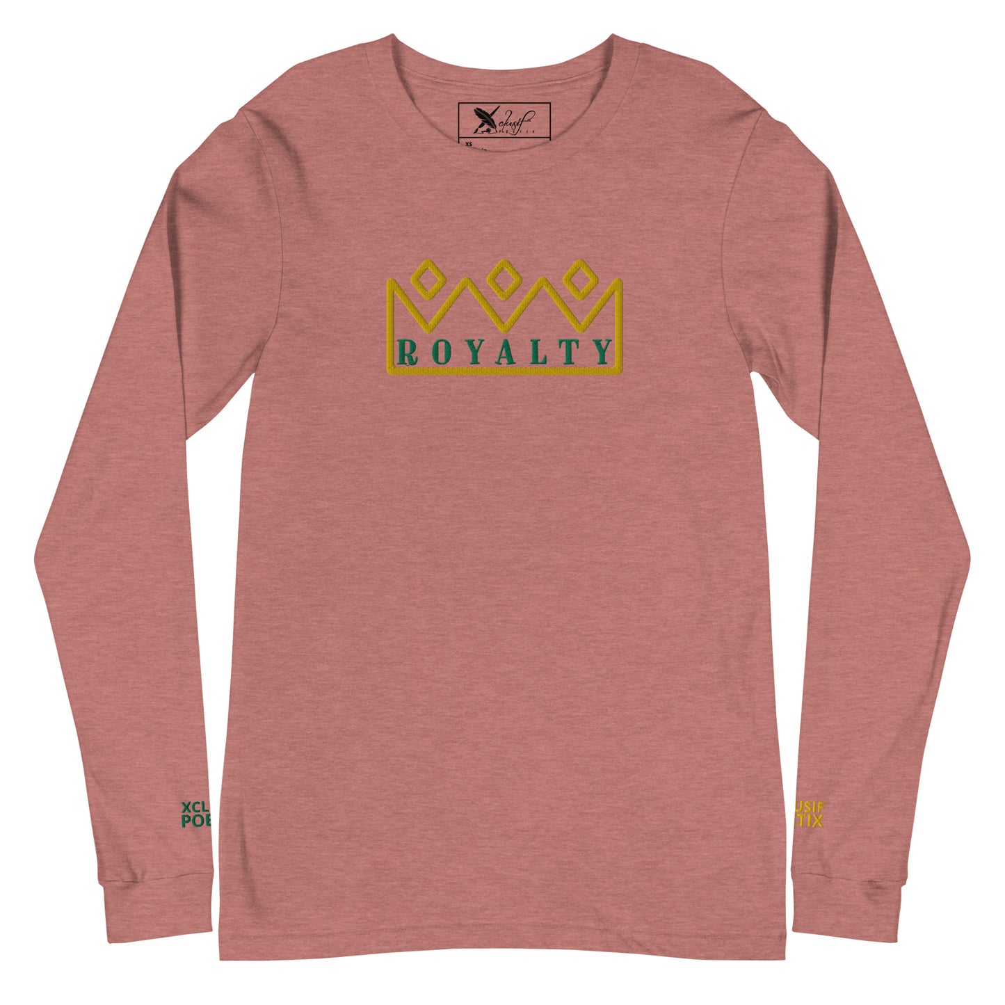 ROYALTY BY XCLUSIF POETIX Embroidery Unisex Long Sleeve Tee