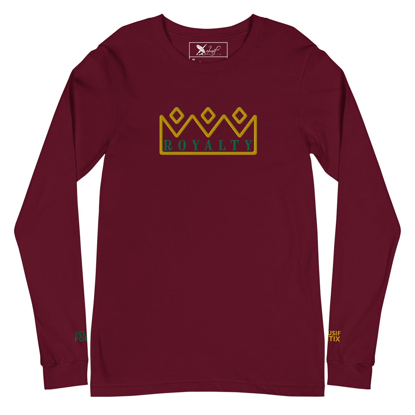 ROYALTY BY XCLUSIF POETIX Embroidery Unisex Long Sleeve Tee