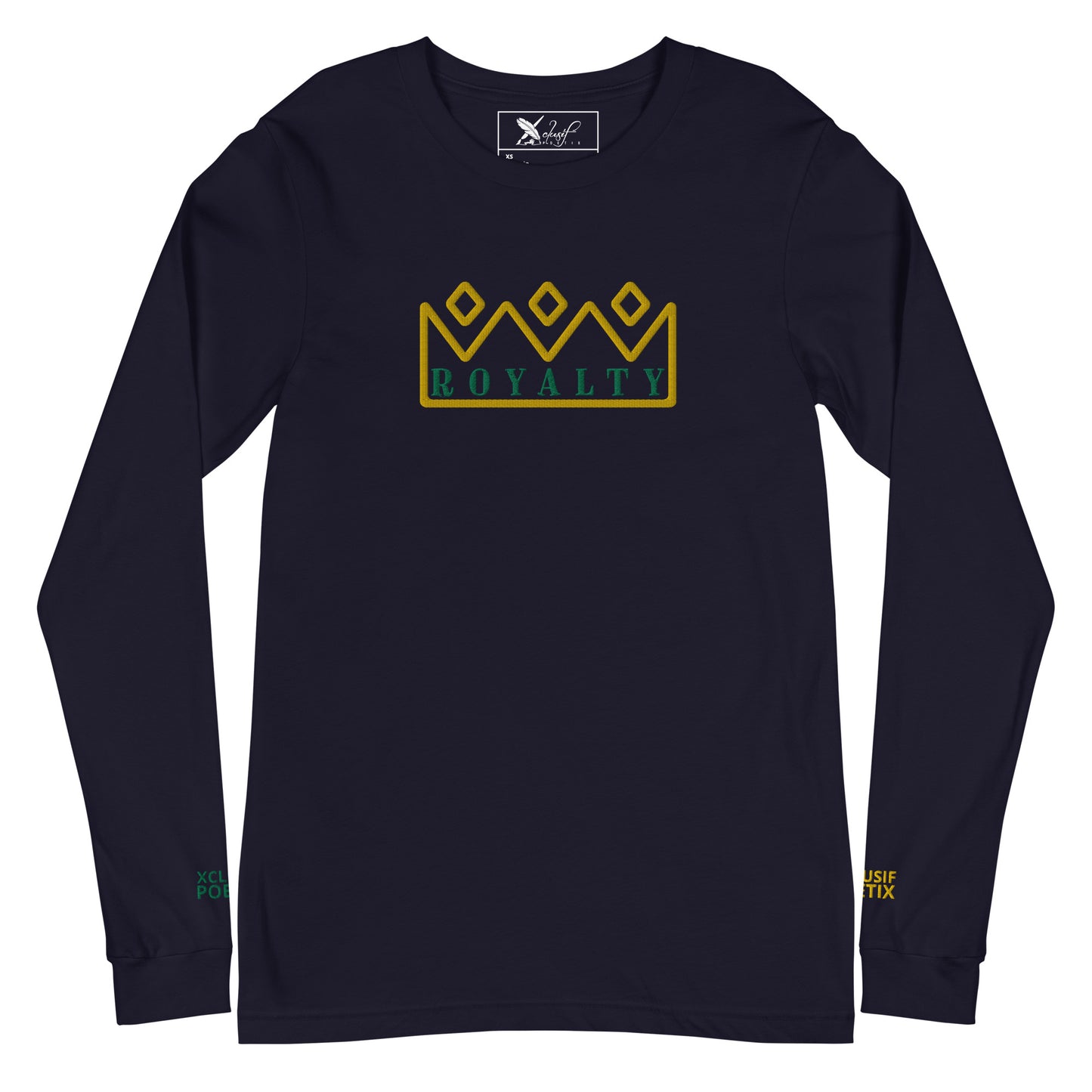 ROYALTY BY XCLUSIF POETIX Embroidery Unisex Long Sleeve Tee