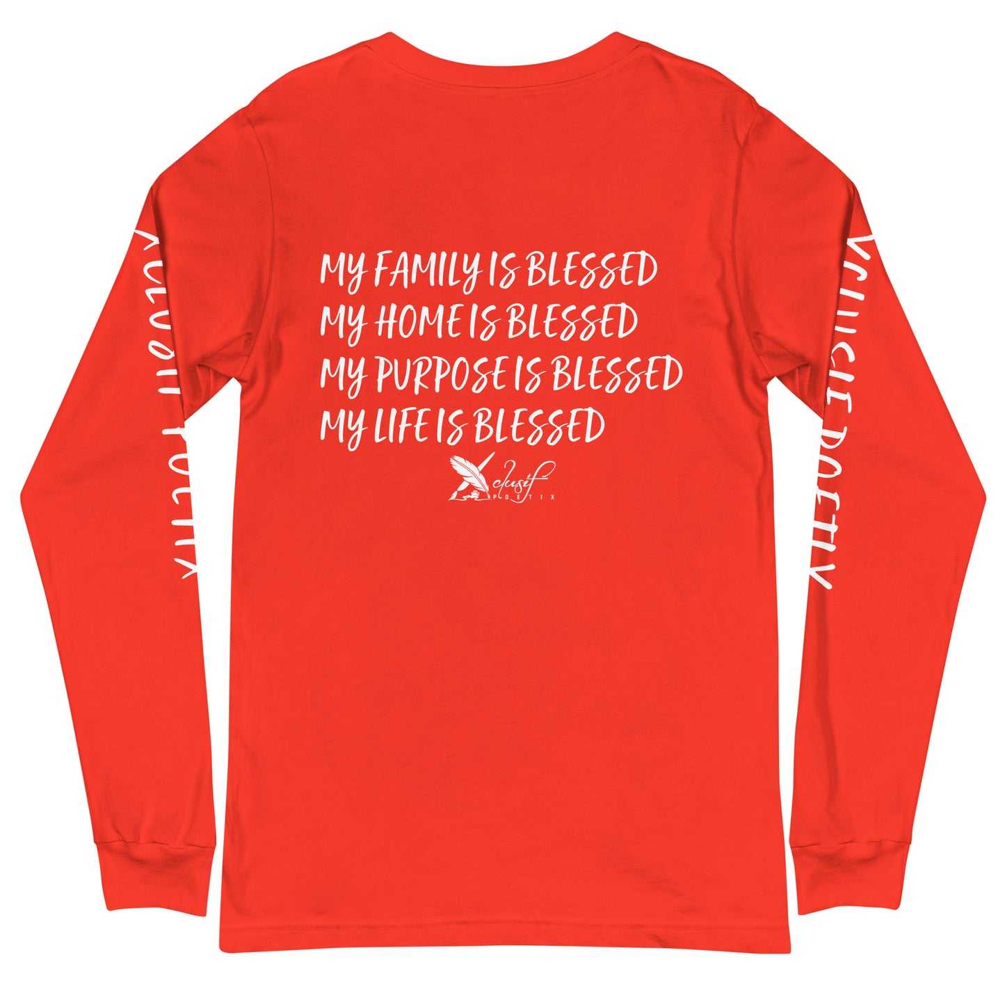 BLESSED BY XCLUSIF POETIX Unisex Long Sleeve Tee