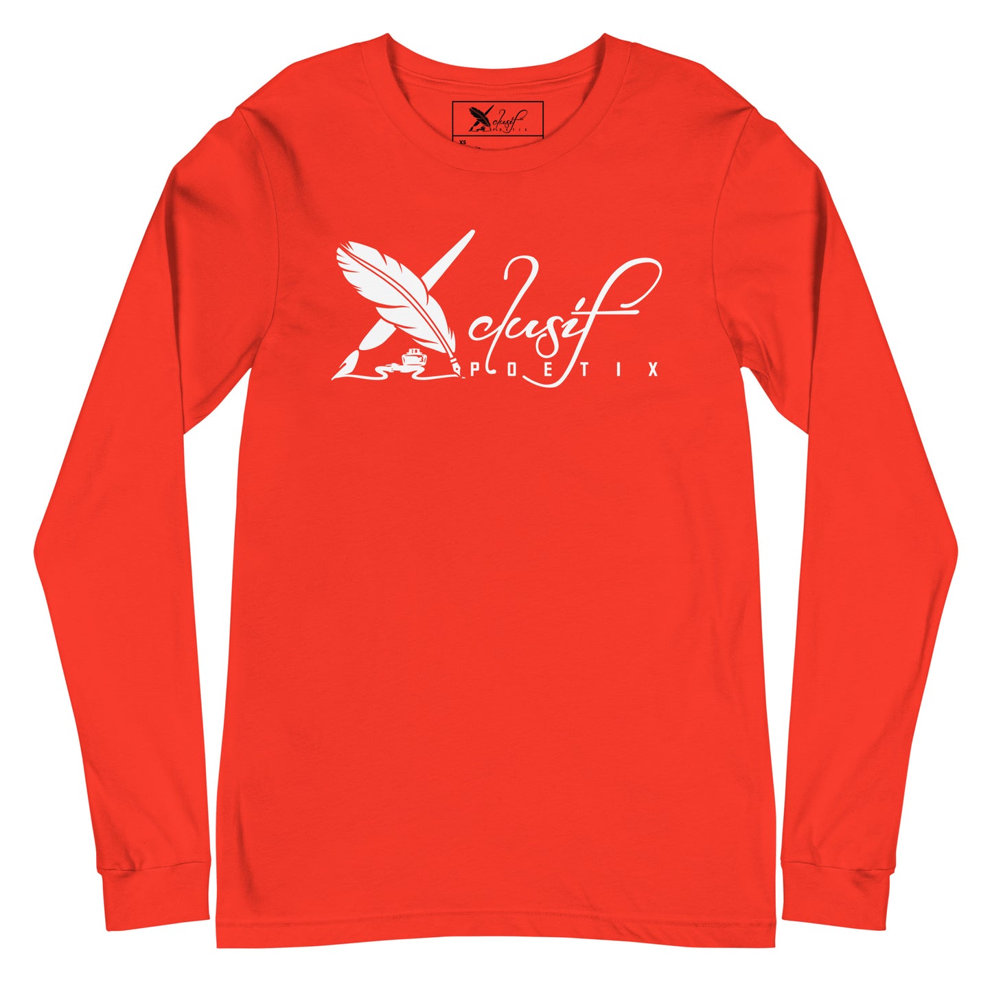 XCLUSIF POETIX WHITE LOGO Unisex Long Sleeve Tee