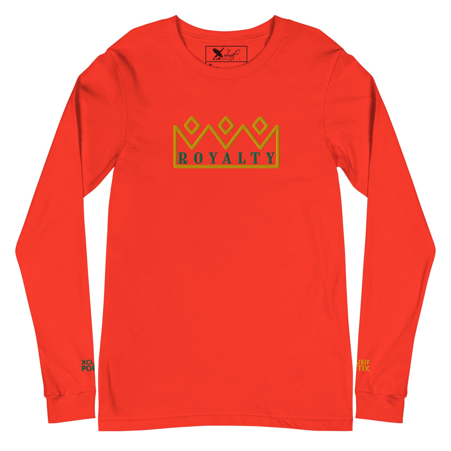 ROYALTY BY XCLUSIF POETIX Embroidery Unisex Long Sleeve Tee