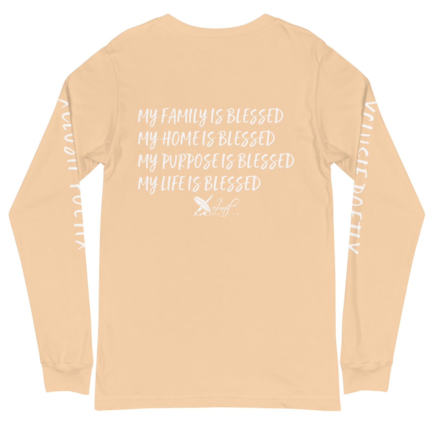 BLESSED BY XCLUSIF POETIX Unisex Long Sleeve Tee