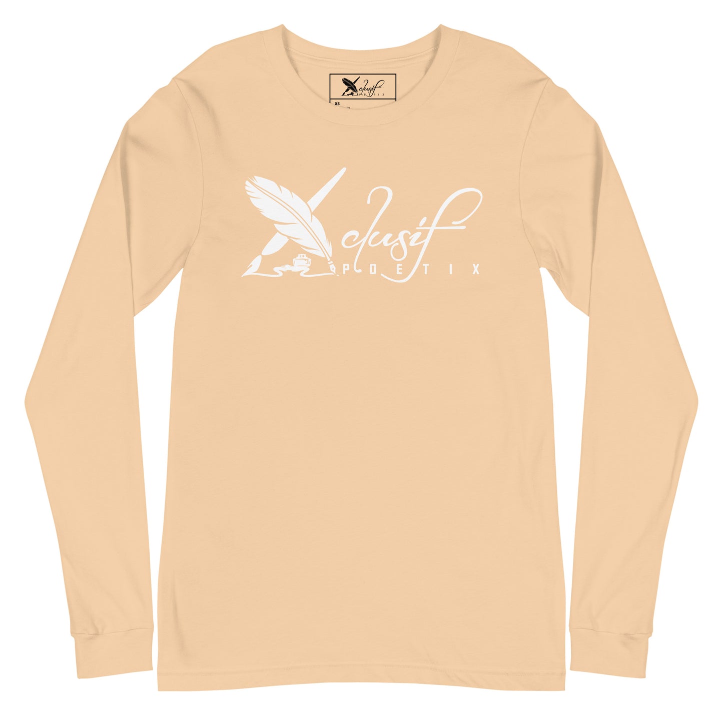 XCLUSIF POETIX WHITE LOGO Unisex Long Sleeve Tee