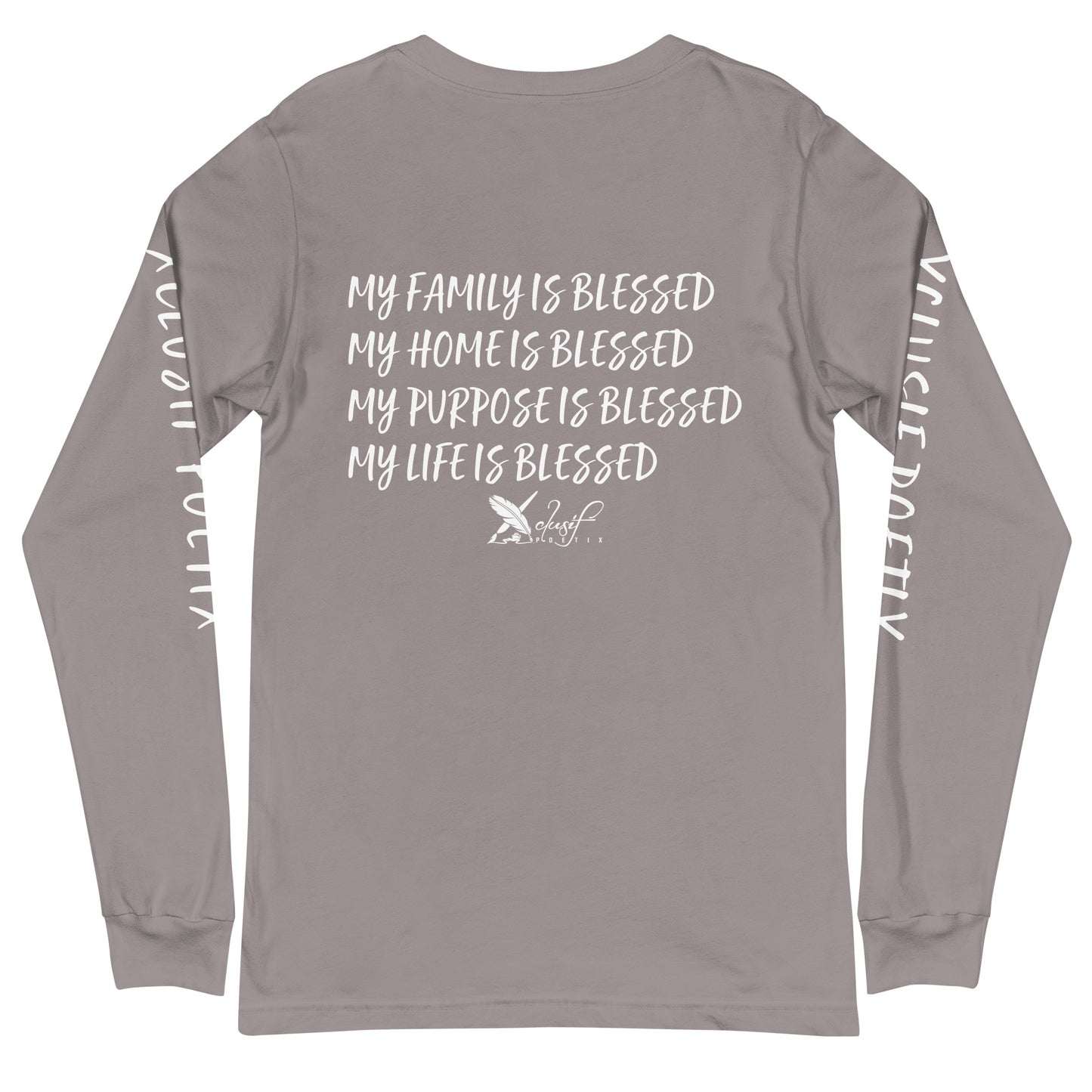 BLESSED BY XCLUSIF POETIX Unisex Long Sleeve Tee