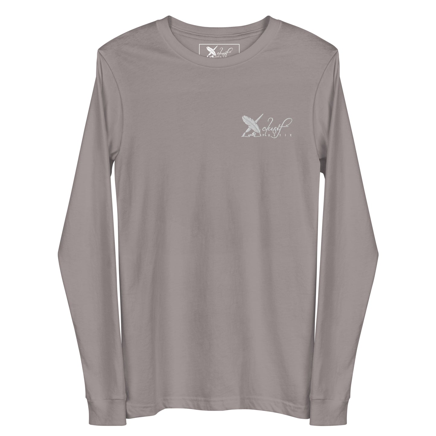 XCLUSIF POETIX WHITE LOGO Unisex Long Sleeve Tee