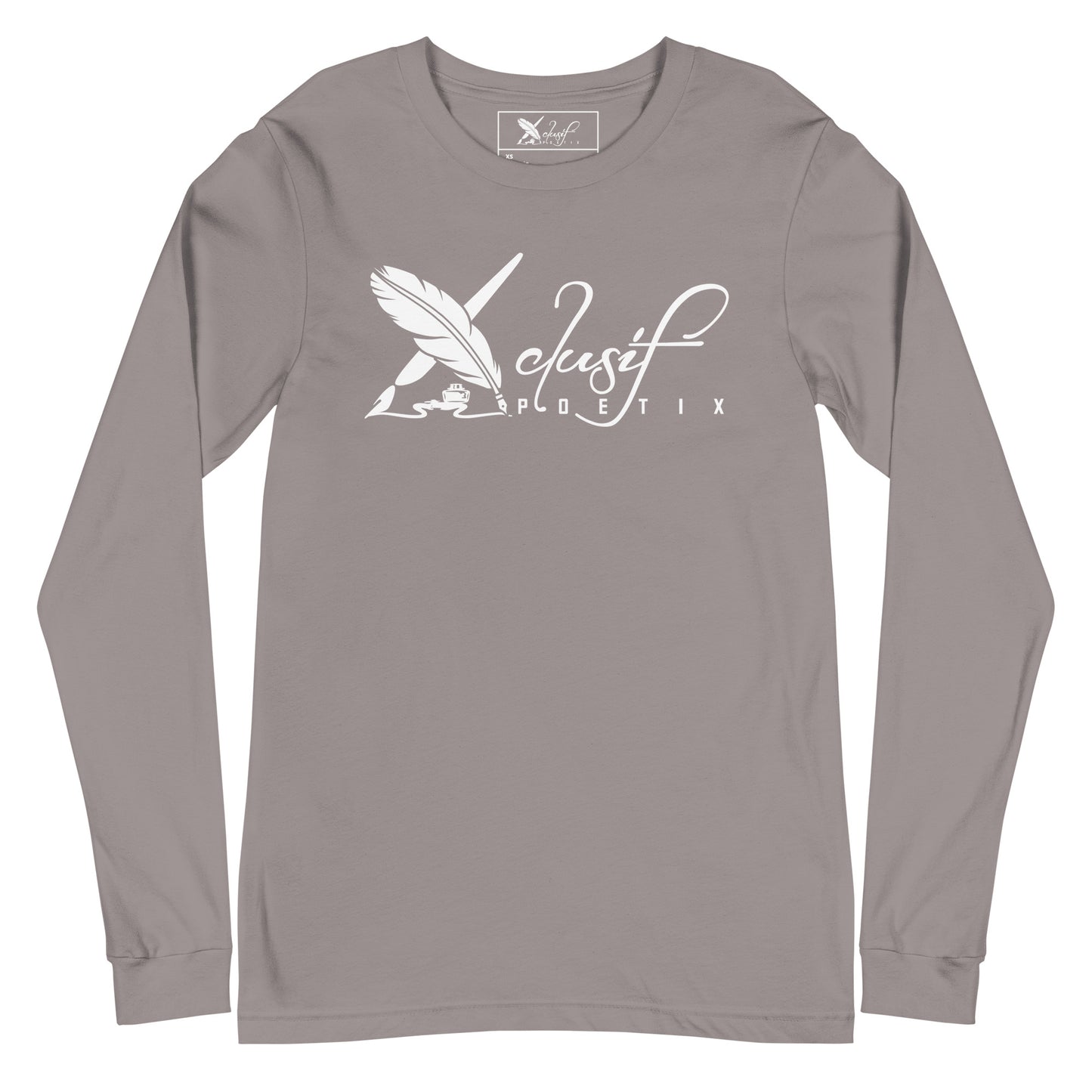 XCLUSIF POETIX WHITE LOGO Unisex Long Sleeve Tee