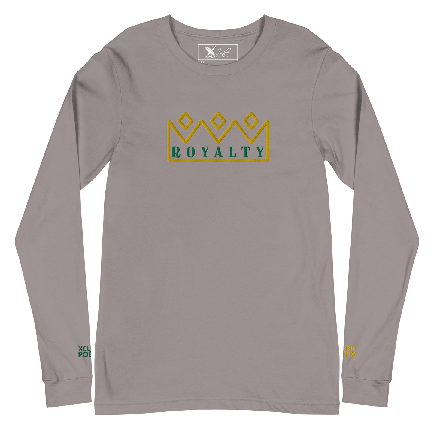 ROYALTY BY XCLUSIF POETIX Embroidery Unisex Long Sleeve Tee