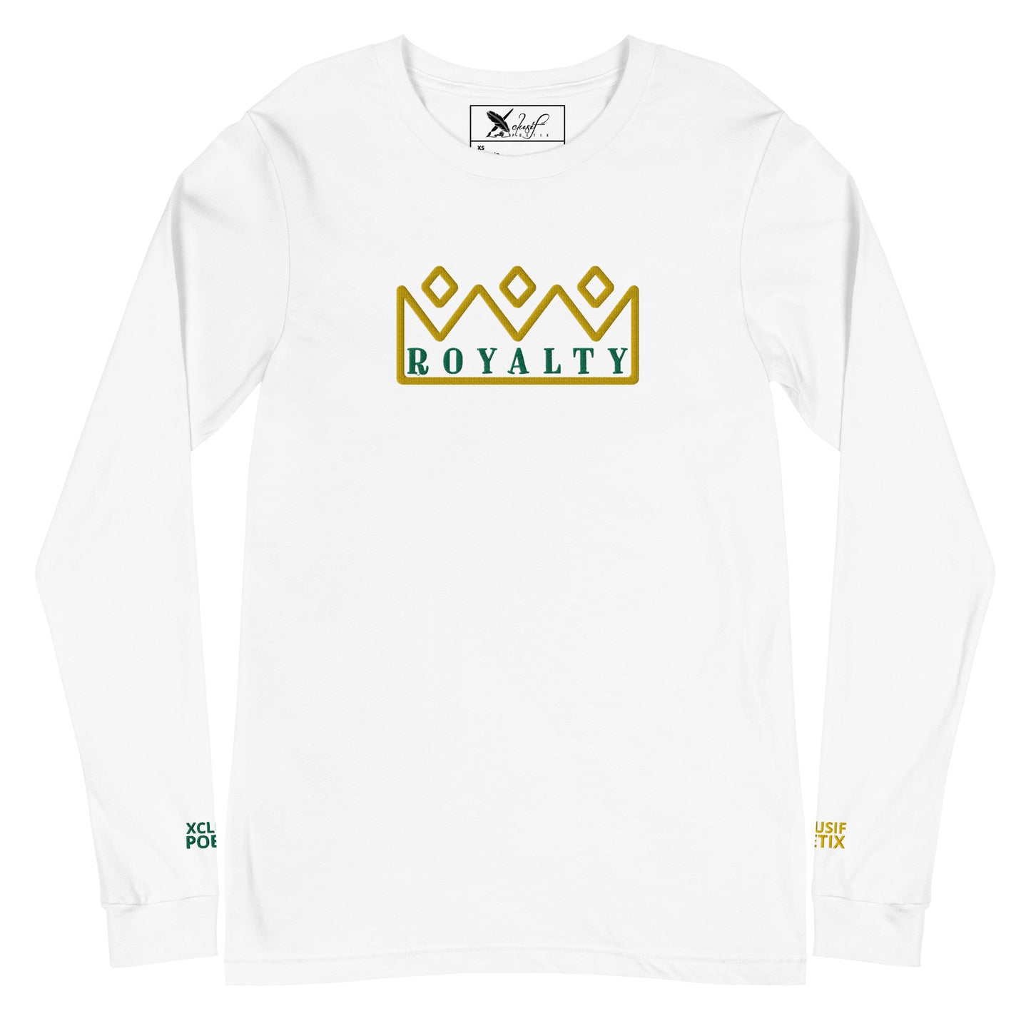 ROYALTY BY XCLUSIF POETIX Embroidery Unisex Long Sleeve Tee