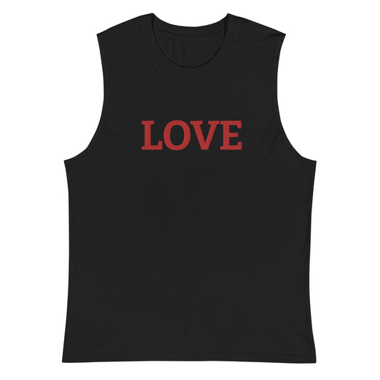 LOVE BY XCLUSIF POETIX Embroidery Muscle Shirt