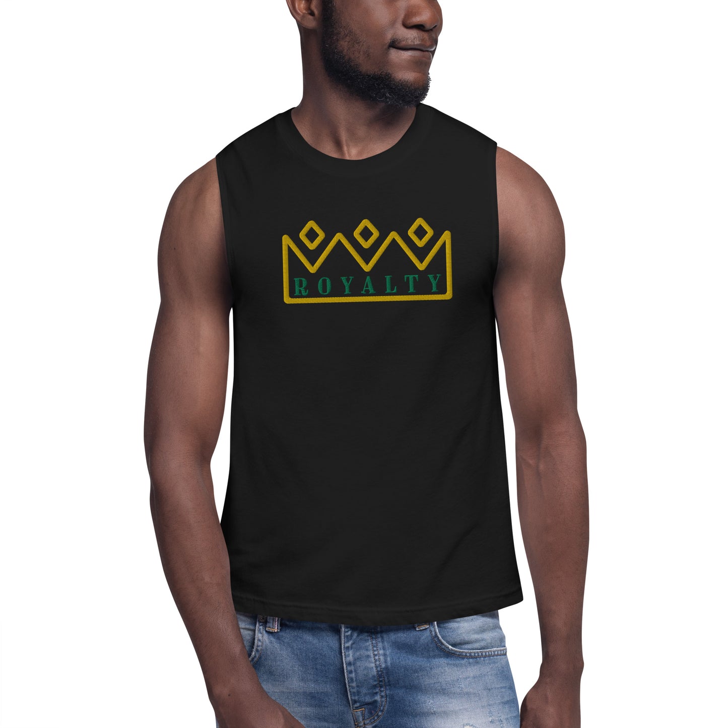 ROYALTY BY XCLUSIF POETIX Embroidery Muscle Shirt