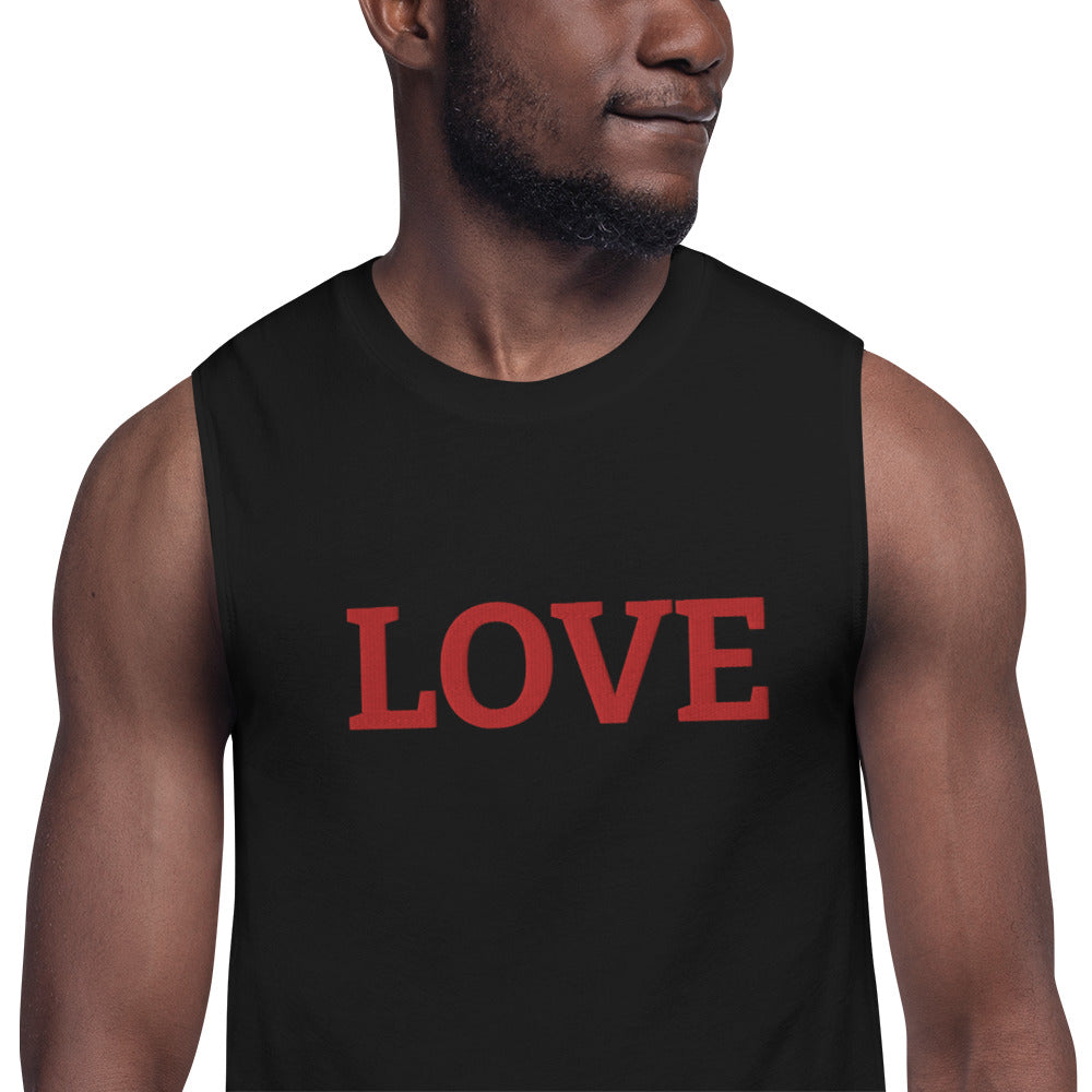 LOVE BY XCLUSIF POETIX Embroidery Muscle Shirt