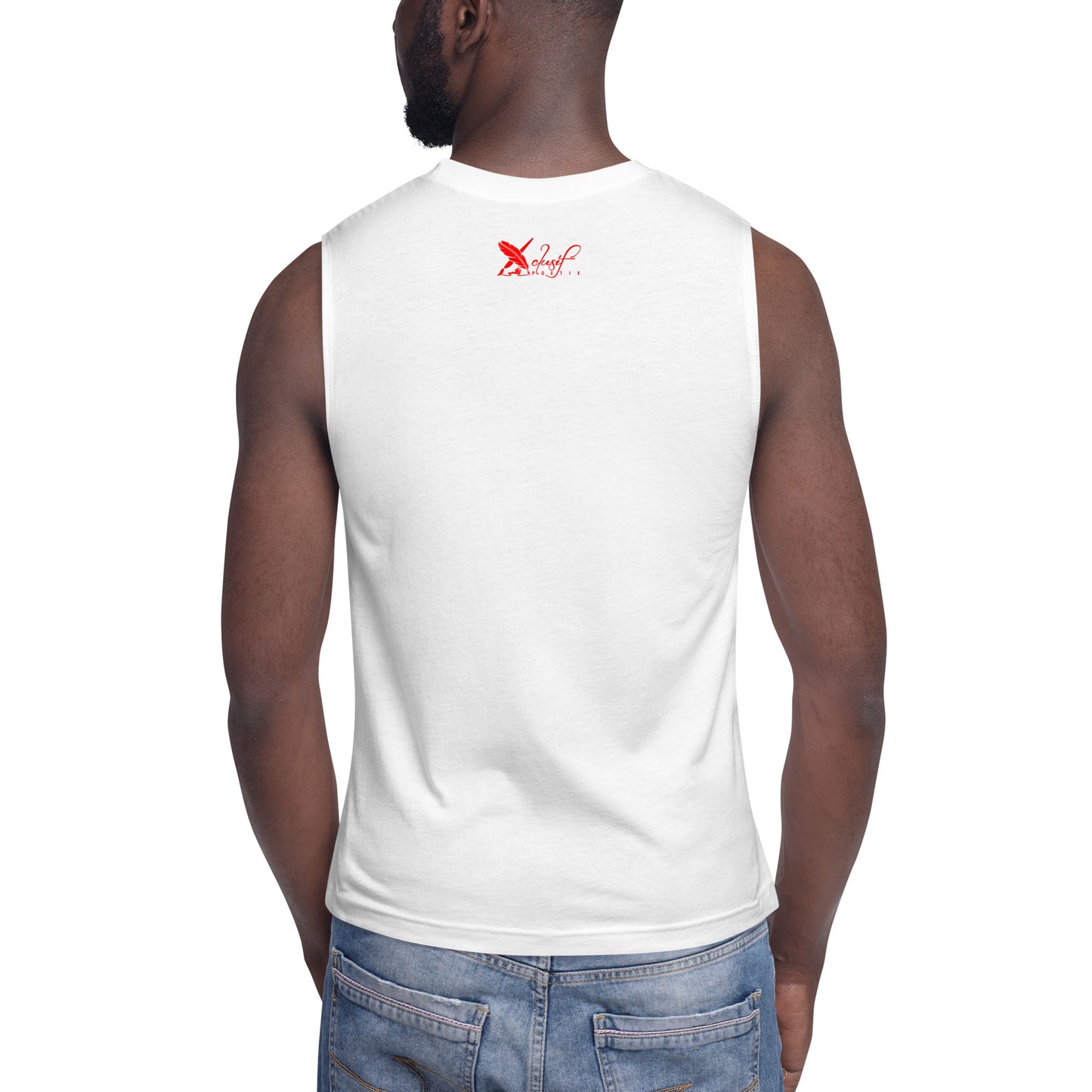 LOVE BY XCLUSIF POETIX Embroidery Muscle Shirt